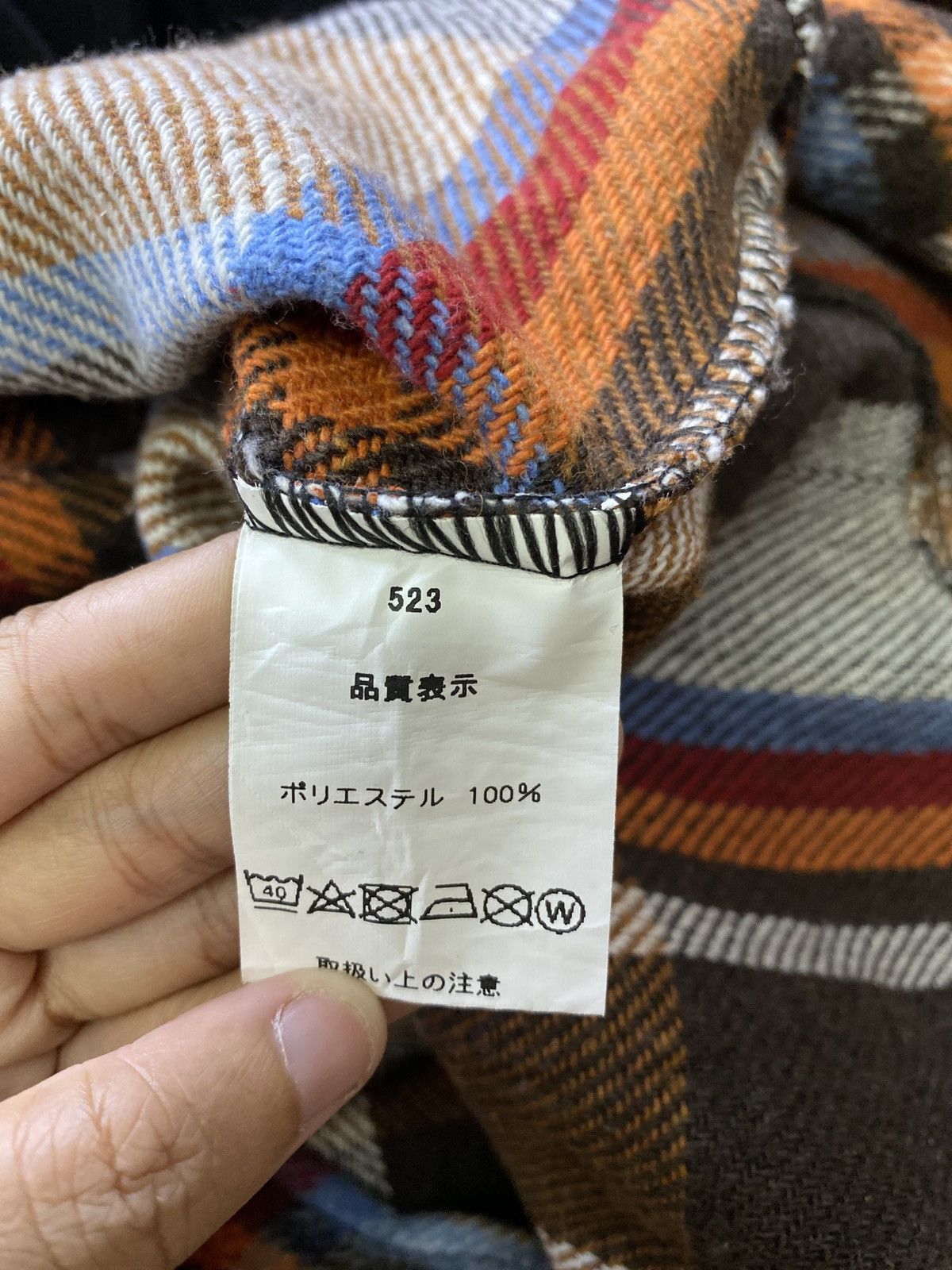 Japanese Brand × Vintage Vintage Spray Premium Japan Orange Checked Flannel Size US L / EU 52-54 / 3 - 11 Thumbnail