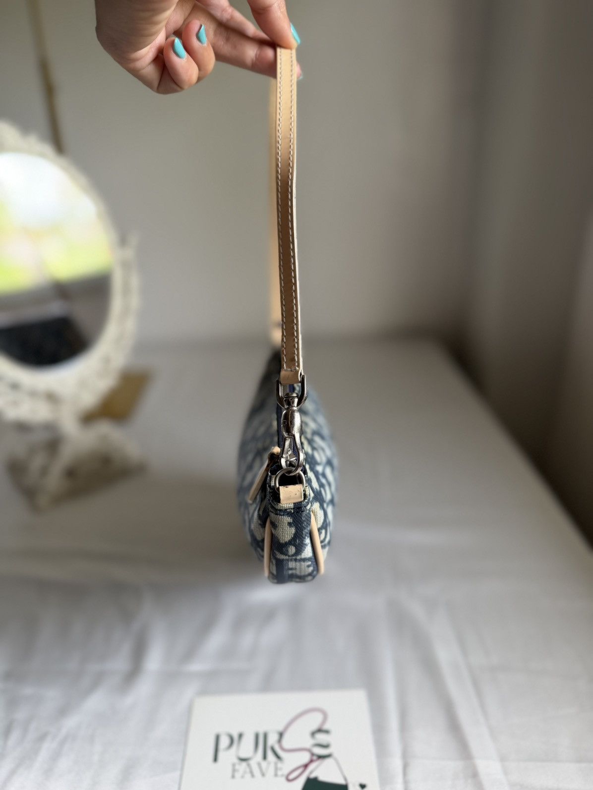 Dior CHRISTIAN DIOR John Galliano Saddle Mini Blue Coated Canvas Size ONE SIZE - 10 Thumbnail