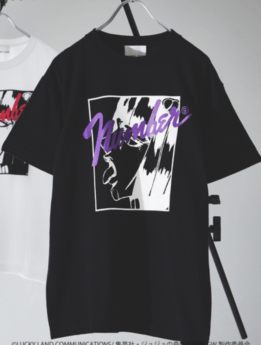 image of Number N Ine Number Nine Jojo's Bizarre Adventure T-Shirt Bucharati Tee in Black (Size Medium)