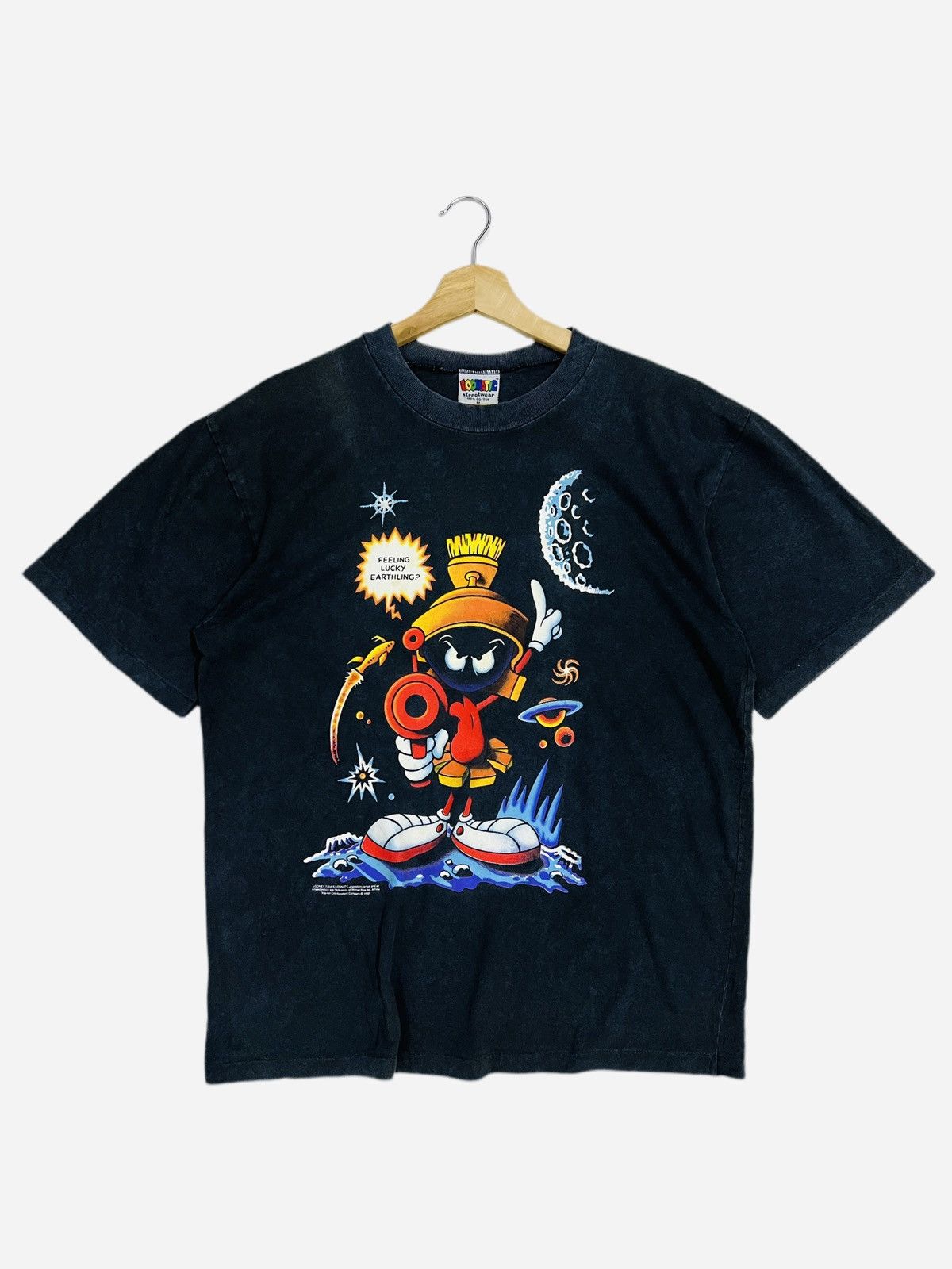 Vintage Vintage 90s Marvin The Martian Looney Tunes Tee Size US M / EU 48-50 / 2 - 2 Thumbnail