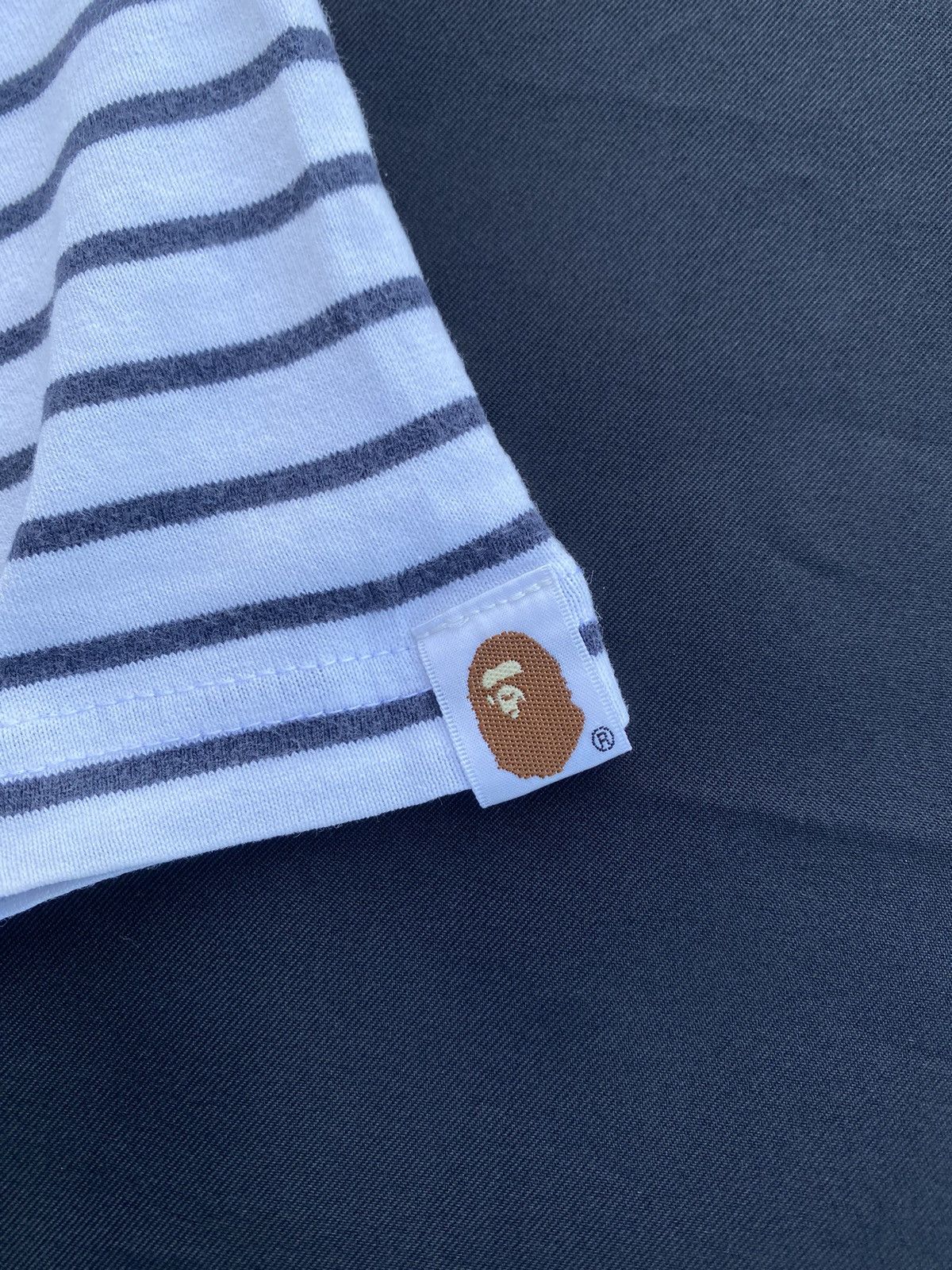 Bape Rare BAPE Stripes Tshirt Size US L / EU 52-54 / 3 - 14 Thumbnail