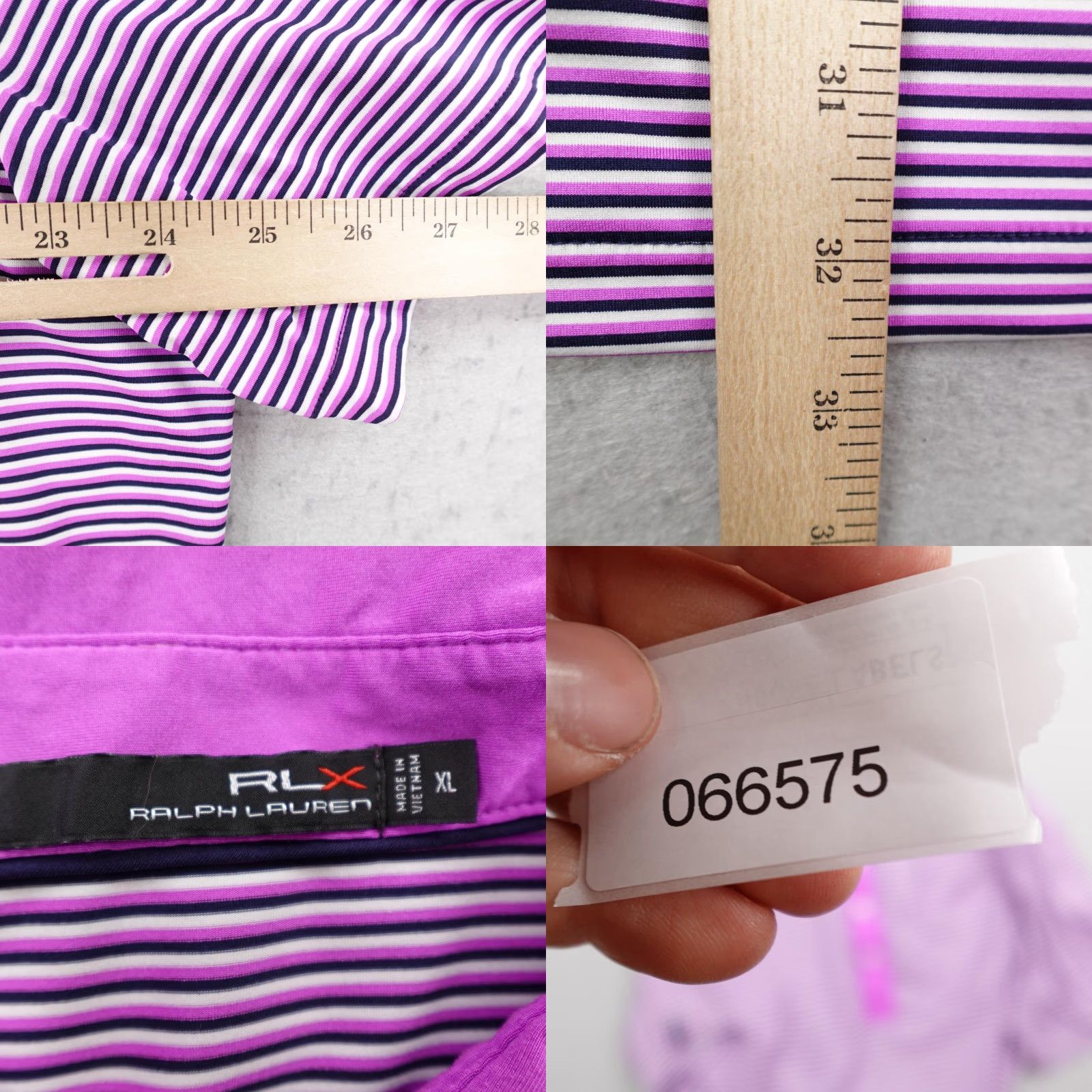Ralph Lauren RLX Ralph Lauren Polo Shirt Mens XL Pink Purple Stripe Golf Wailea Maui Hawaii Size US XL / EU 56 / 4 - 8 Thumbnail