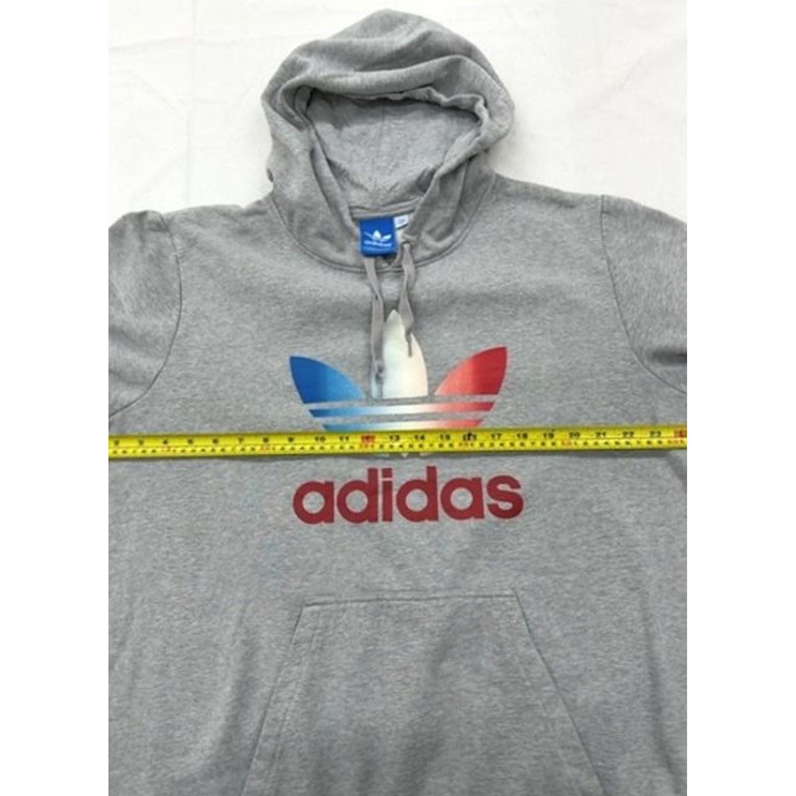 Adidas Adidas Hoodie XL Grey Essentials Big Logo Men's French Terry Size US XL / EU 56 / 4 - 7 Thumbnail