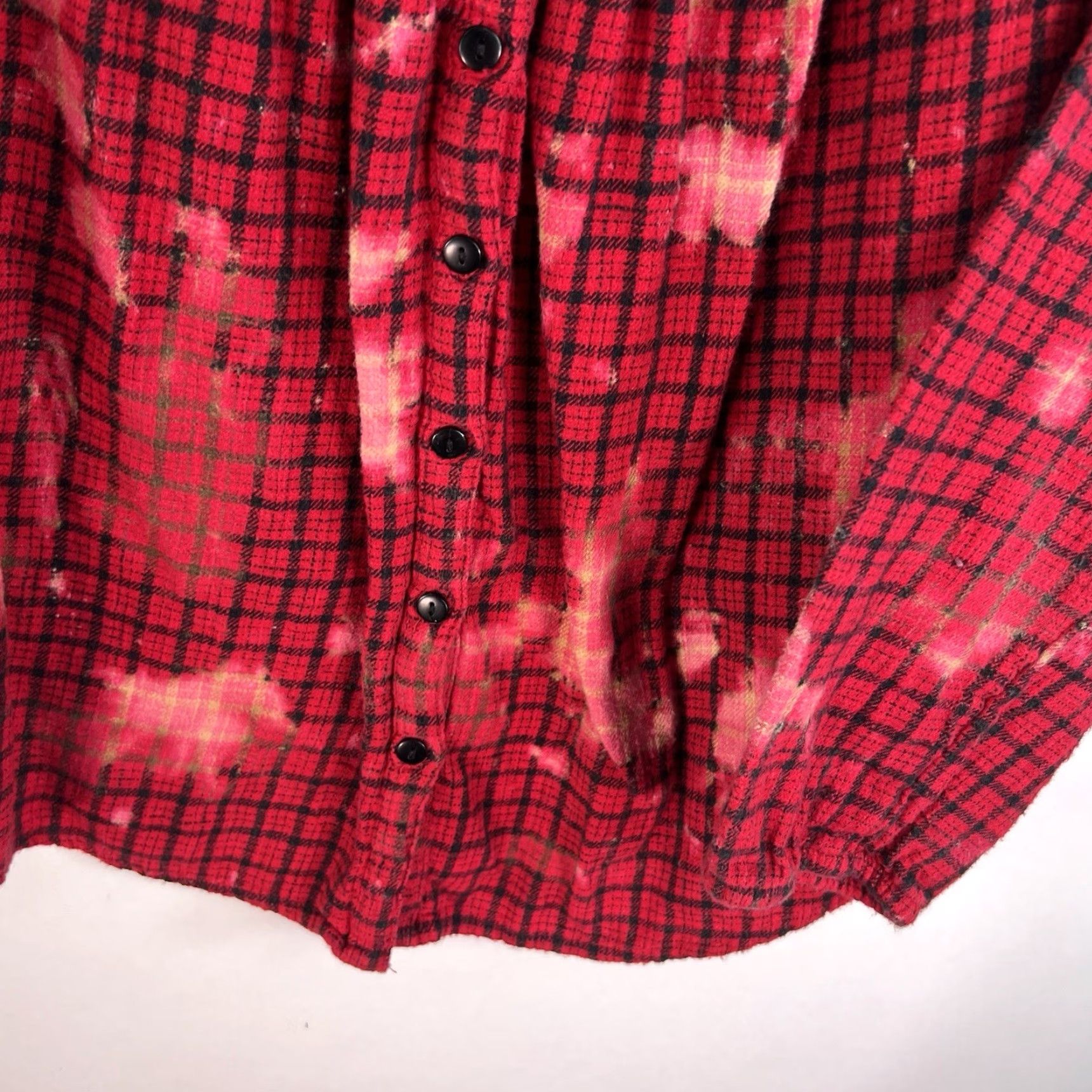 Vintage **Bucky Badger UW Flannel Up-Cycled Adult Sz S Festival Grunge Boho** User: **Up-Cycled Flannel Shirt Bucky Badger UW Sz S Festival Grunge Boho** Size S / US 4 / IT 40 - 4 Thumbnail