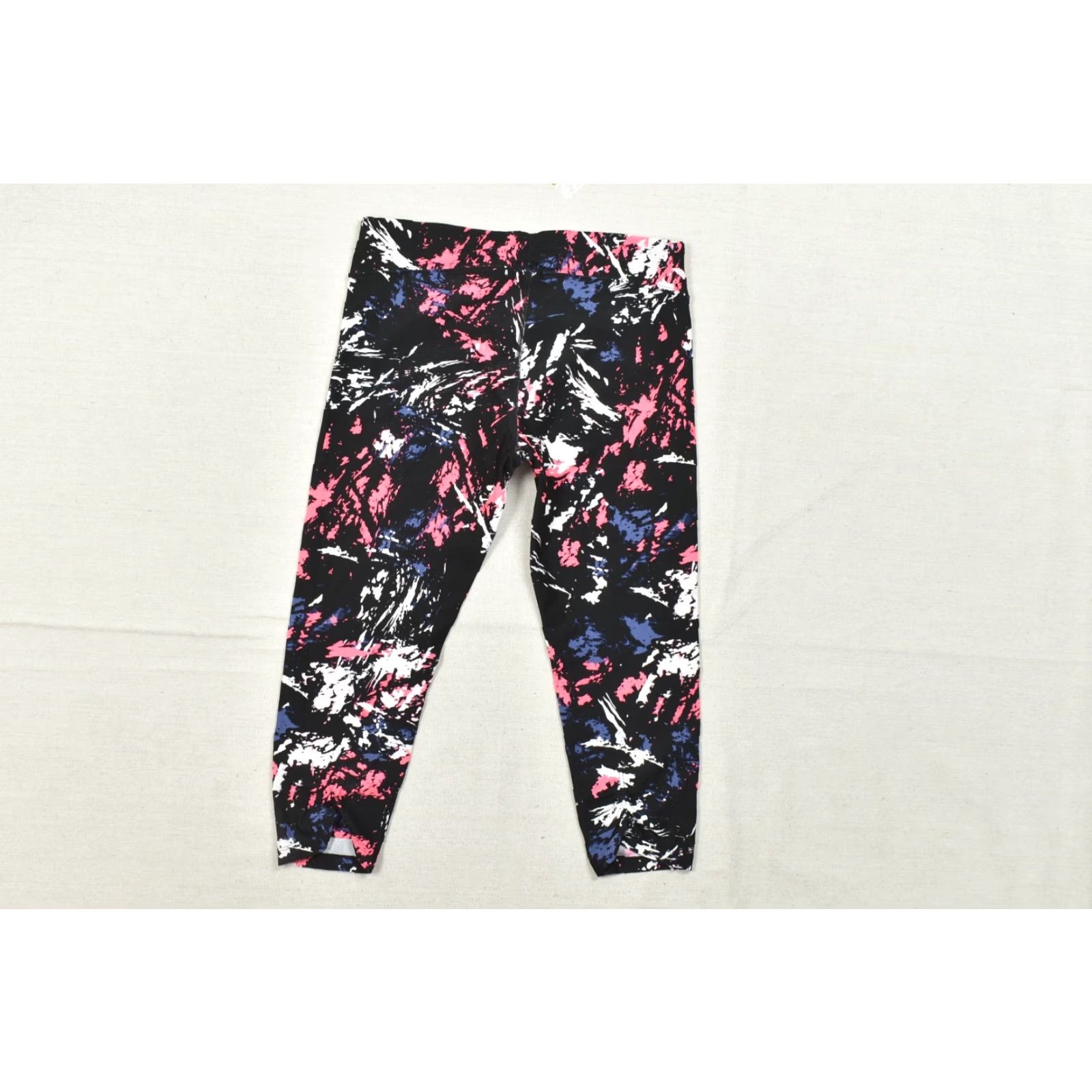 Calvin Klein Calvin Klein Performance Women's M Black Pink Abstract Print Cropped Stretch Legging Size 32" / US 10 / IT 46 - 4 Thumbnail
