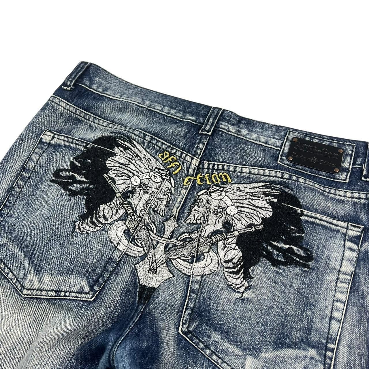 Affliction Affliction Embroidered Jeans - Waist: 40” Size US 40 / EU 56 - 3 Thumbnail