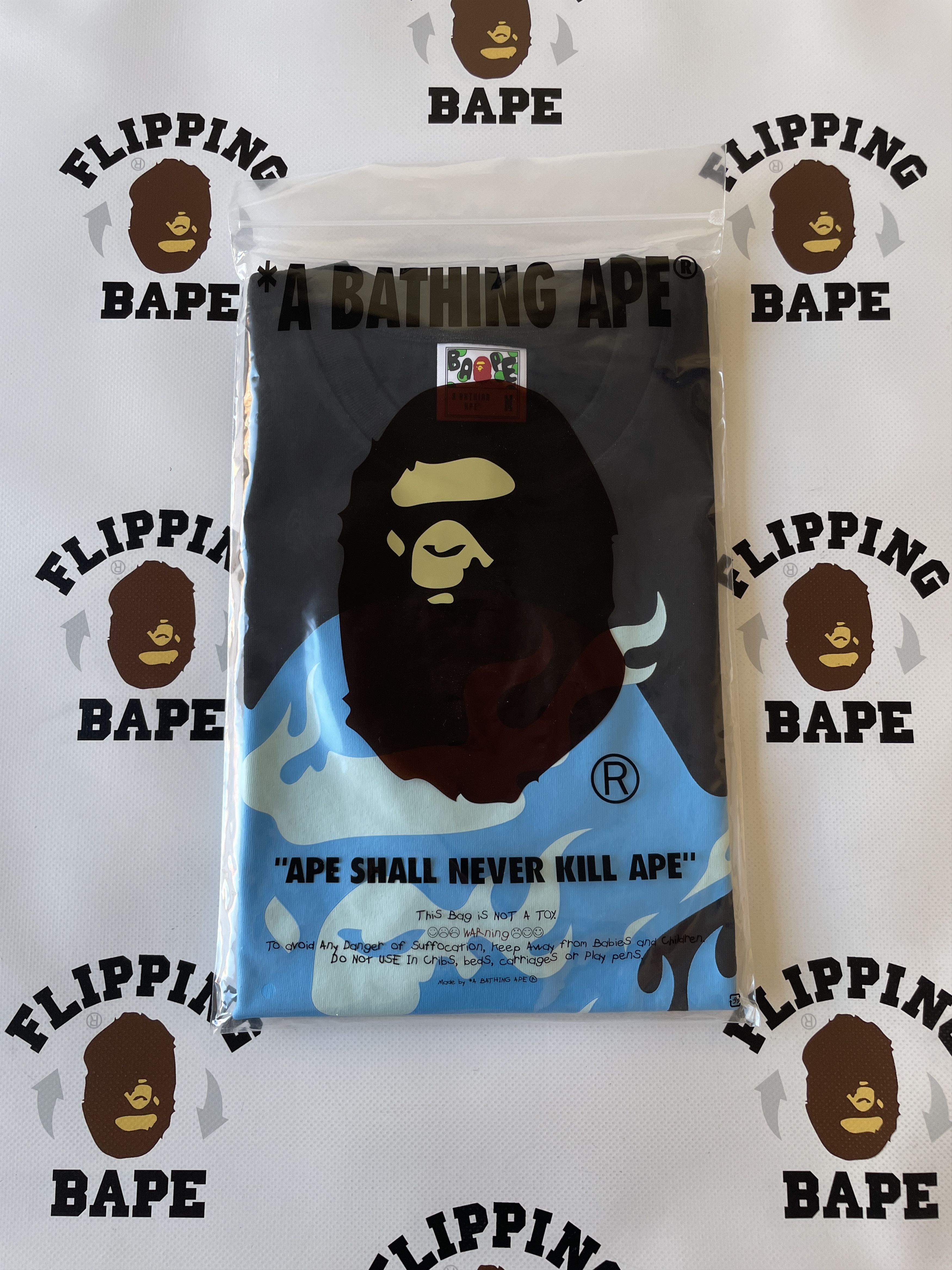 Bape BAPE FLAME APE HEAD TEE Size US L / EU 52-54 / 3 - 8 Thumbnail