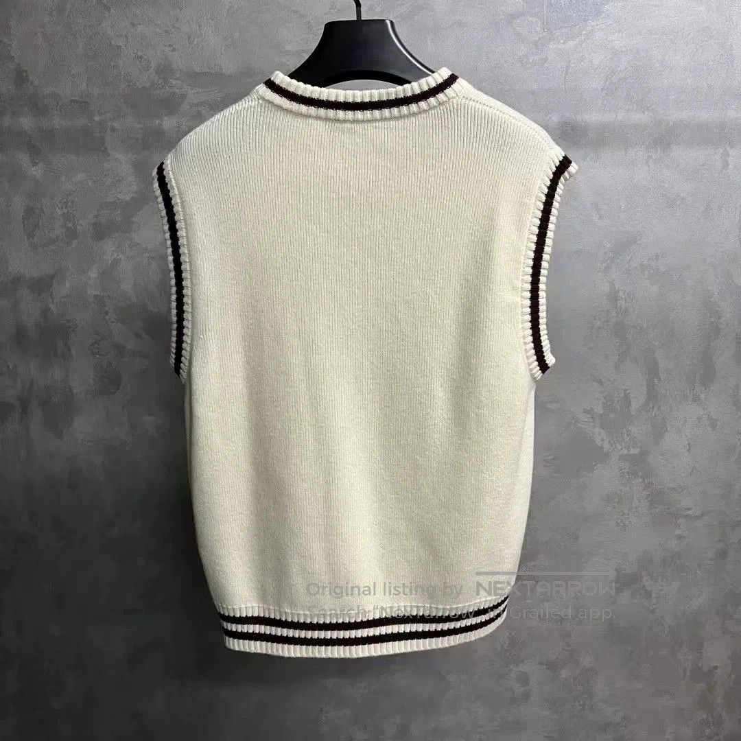 Louis Vuitton 2024 White Wool Vest.