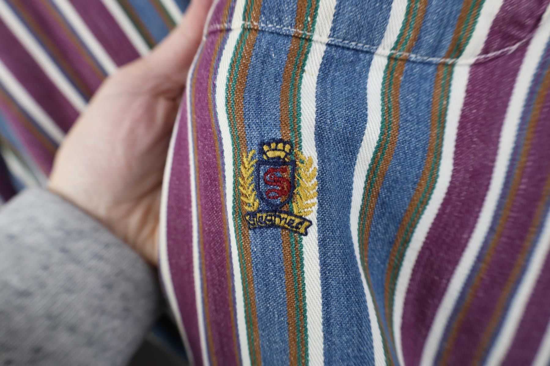 Vintage Vintage 90s Streetwear Striped Collared Button Down Shirt Size US L / EU 52-54 / 3 - 4 Thumbnail