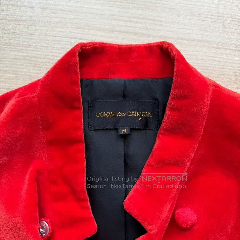 Comme des Garcons Comme Des Garcons Vintage Red Velvet Vest Size M / US 6-8 / IT 42-44 - 7 Thumbnail