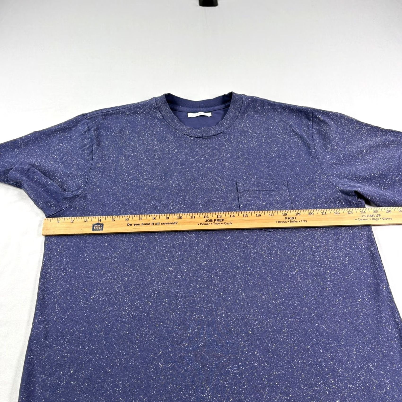 John Elliott John Elliott Blue Cotton Crew Neck Short Sleeve Pocket Tee Mens XL Size US XL / EU 56 / 4 - 4 Thumbnail