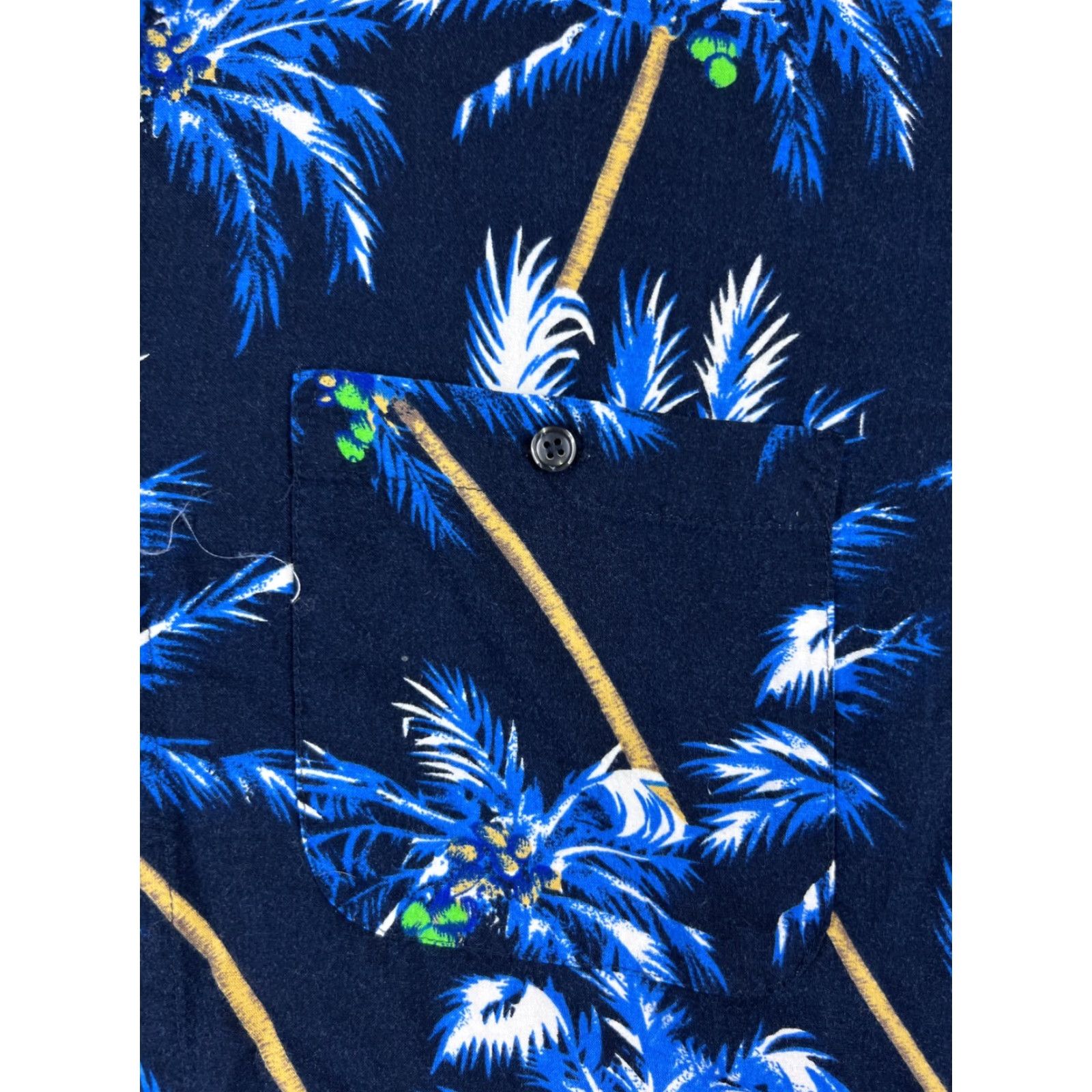 Vintage Puritan Shirt Mens XL Blue Palm Print Hawaiian Vacation Beach Button Up Shirt Size US XL / EU 56 / 4 - 6 Thumbnail