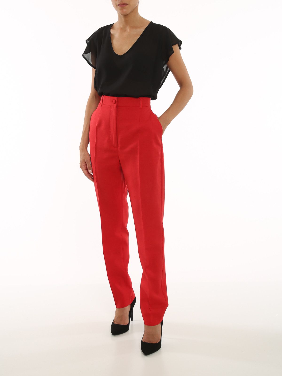 Dolce & Gabbana o1y0925 Casual Pant in Red Size 34" / US 12 / IT 48 - 4 Thumbnail