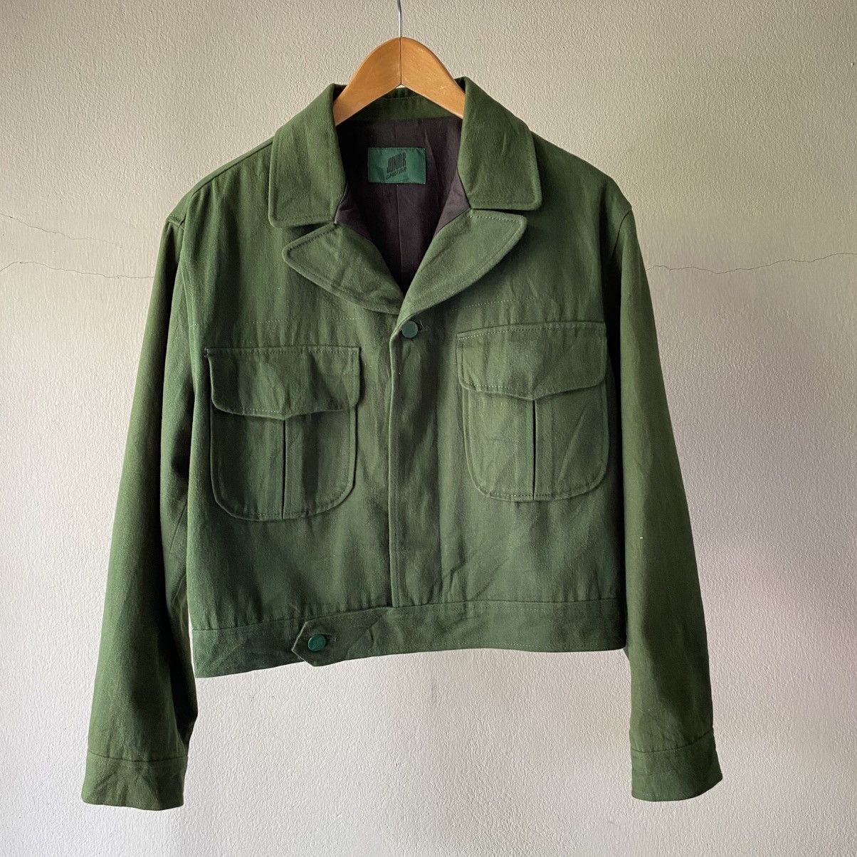 Jean Paul Gaultier JUNIOR GAULTIER Dark Green Cropped Utility Jacket Size XL / US 12-14 / IT 48-50 - 1 Thumbnail