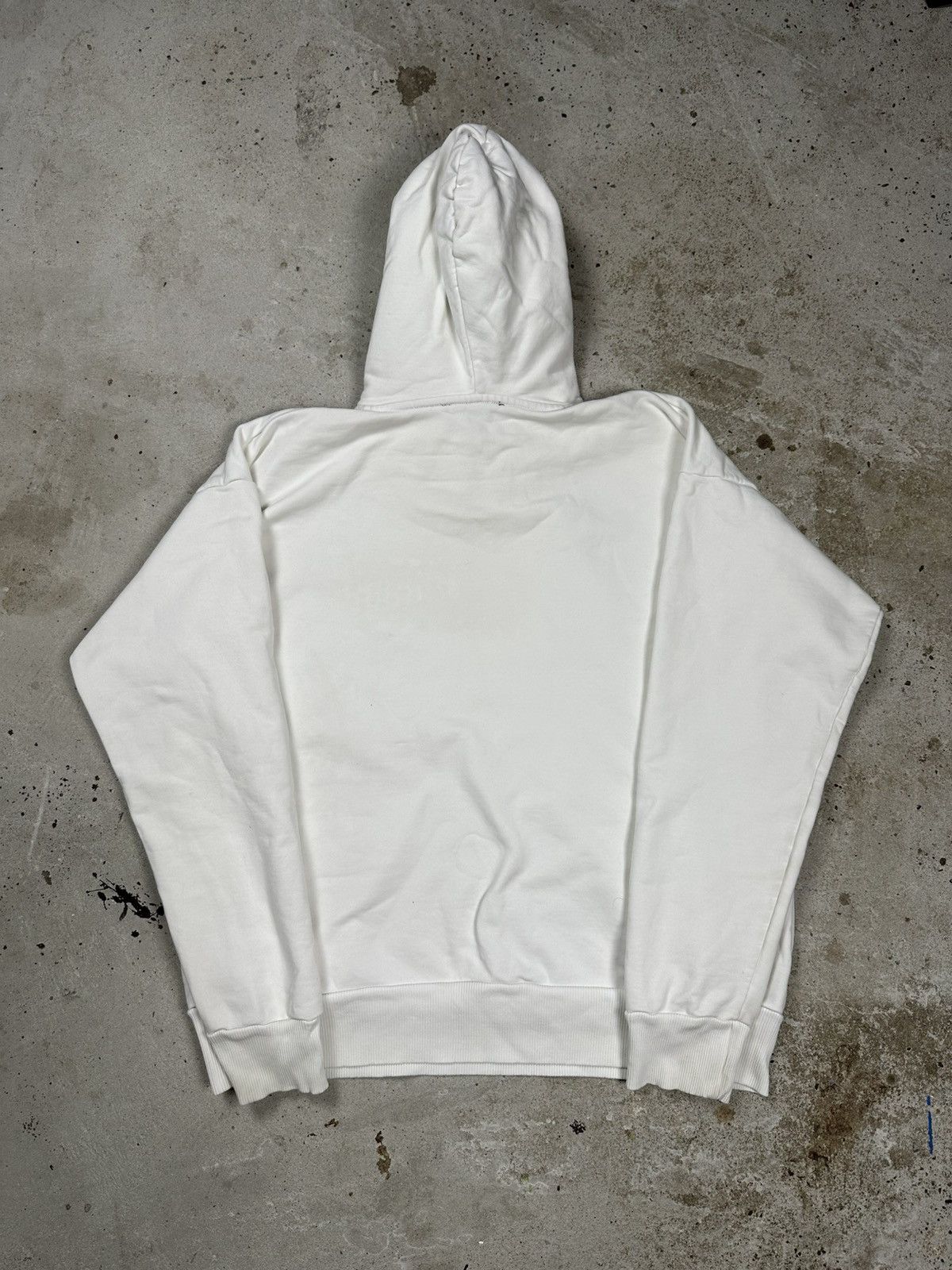 Diesel × Vintage Vintage Y2K Diesel Hybrid Logo White Boxy Hoodie Sweatshirt Size US L / EU 52-54 / 3 - 2 Thumbnail
