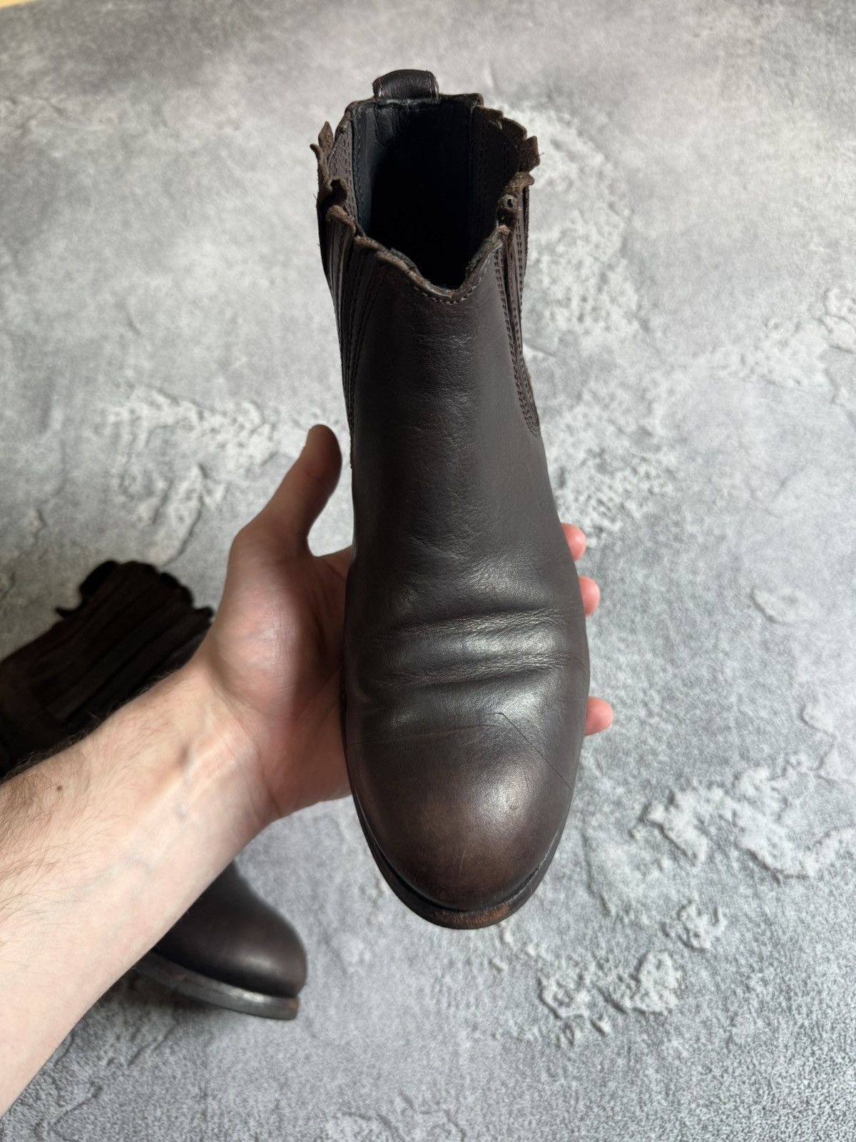 Designer × MoMA MOMA 37size leather brown shoes boots ankle cowboy biker Size US 7 / IT 37 - 8 Thumbnail