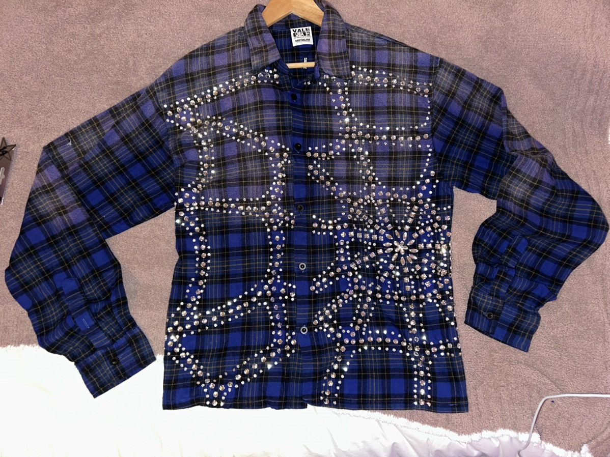 Vale Vale blue flannel , with rhinestone Size US M / EU 48-50 / 2 - 13 Thumbnail