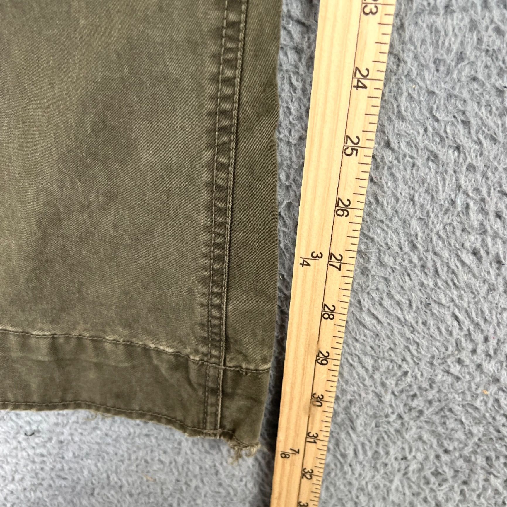 Old Navy VINTAGE Old Navy Womens Pants Wide Leg High Rise Size 33 Green Cotton Casual 90s Y2K Grunge Festival Hip Hop Size 24" / US 00 / IT 34 - 3 Thumbnail