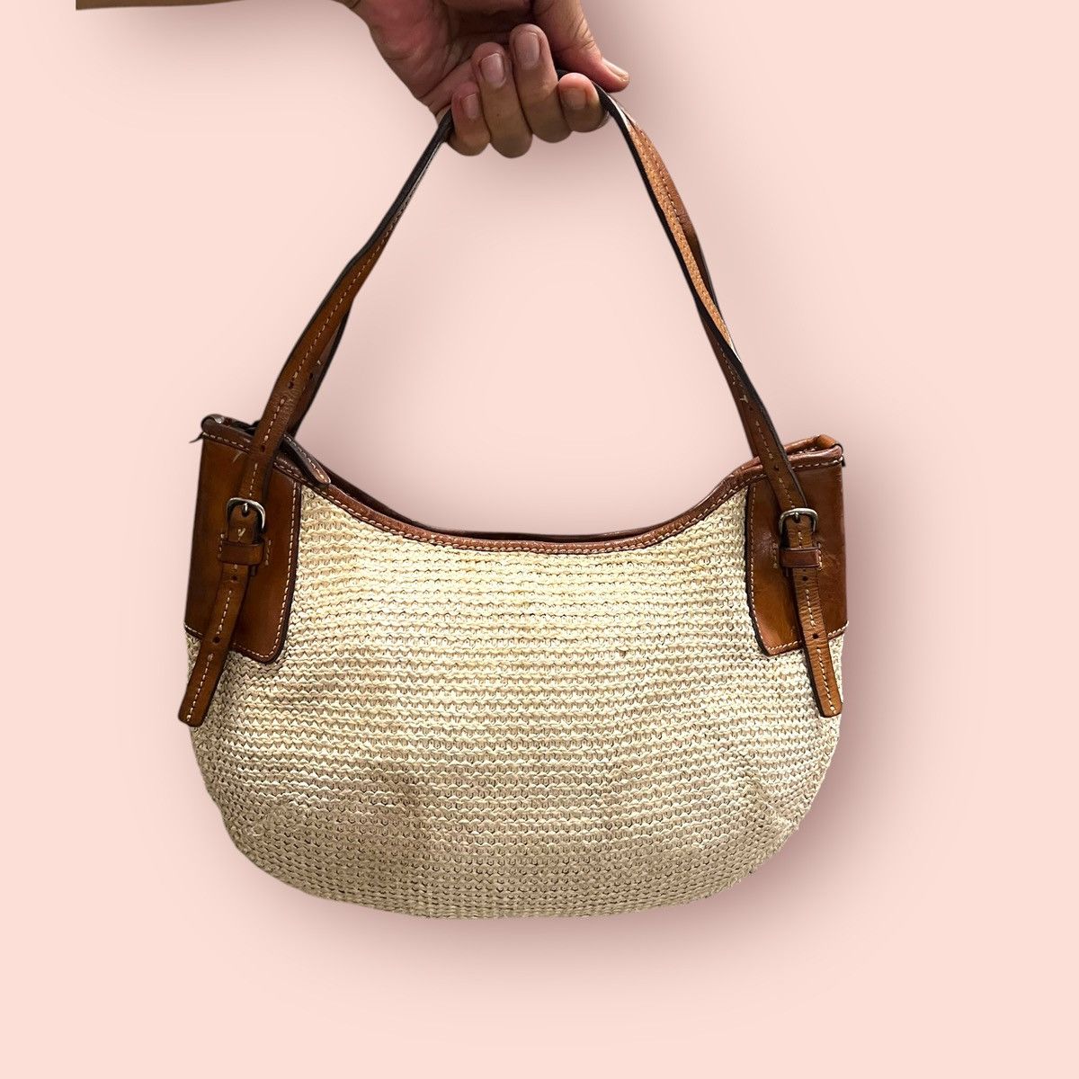 Edition Japan × Japanese Brand × Vintage VINTAGE SAZABY JAPAN CROCHET STRAW / LEATHER STRAPS HANDBAG Size ONE SIZE - 1 Thumbnail