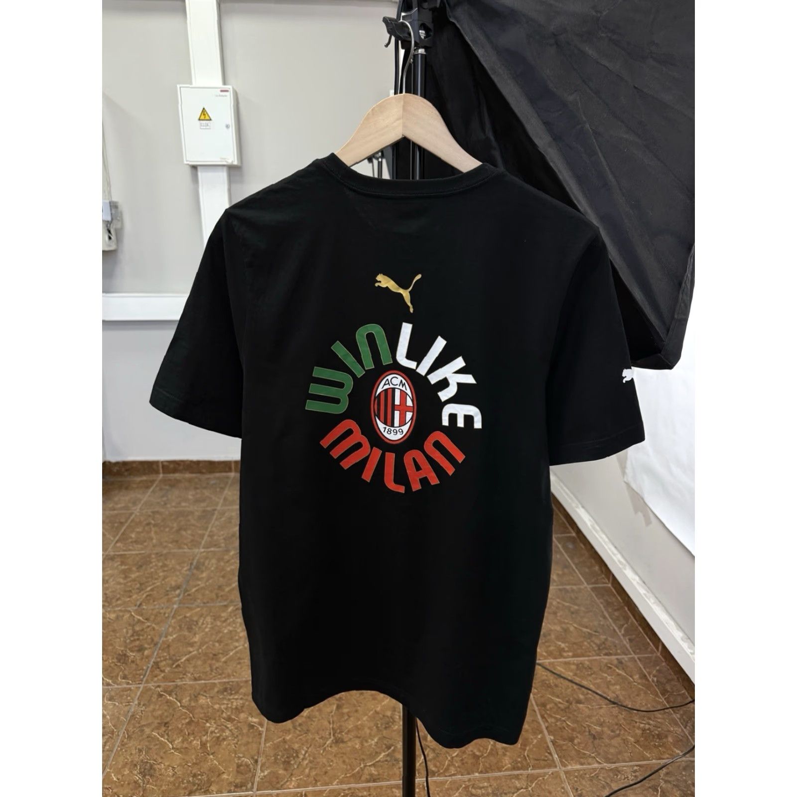 Puma PUMA AC Milan 2021-22 Champions T Shirt Campioni D’Italia L Mens Black Size US L / EU 52-54 / 3 - 2 Thumbnail