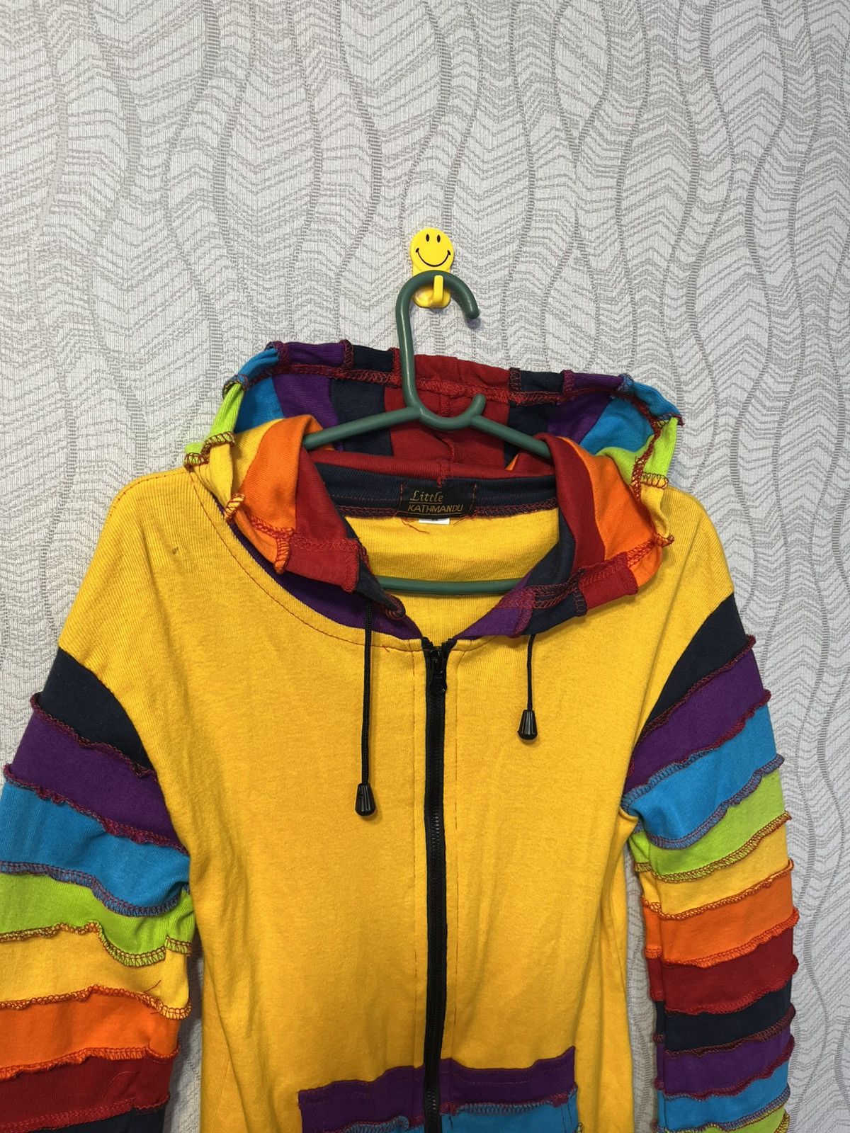 Handmade Vintage Little Kathmandu Rainbow Zip Hoodie Y2K Colourful Size S / US 4 / IT 40 - 4 Thumbnail