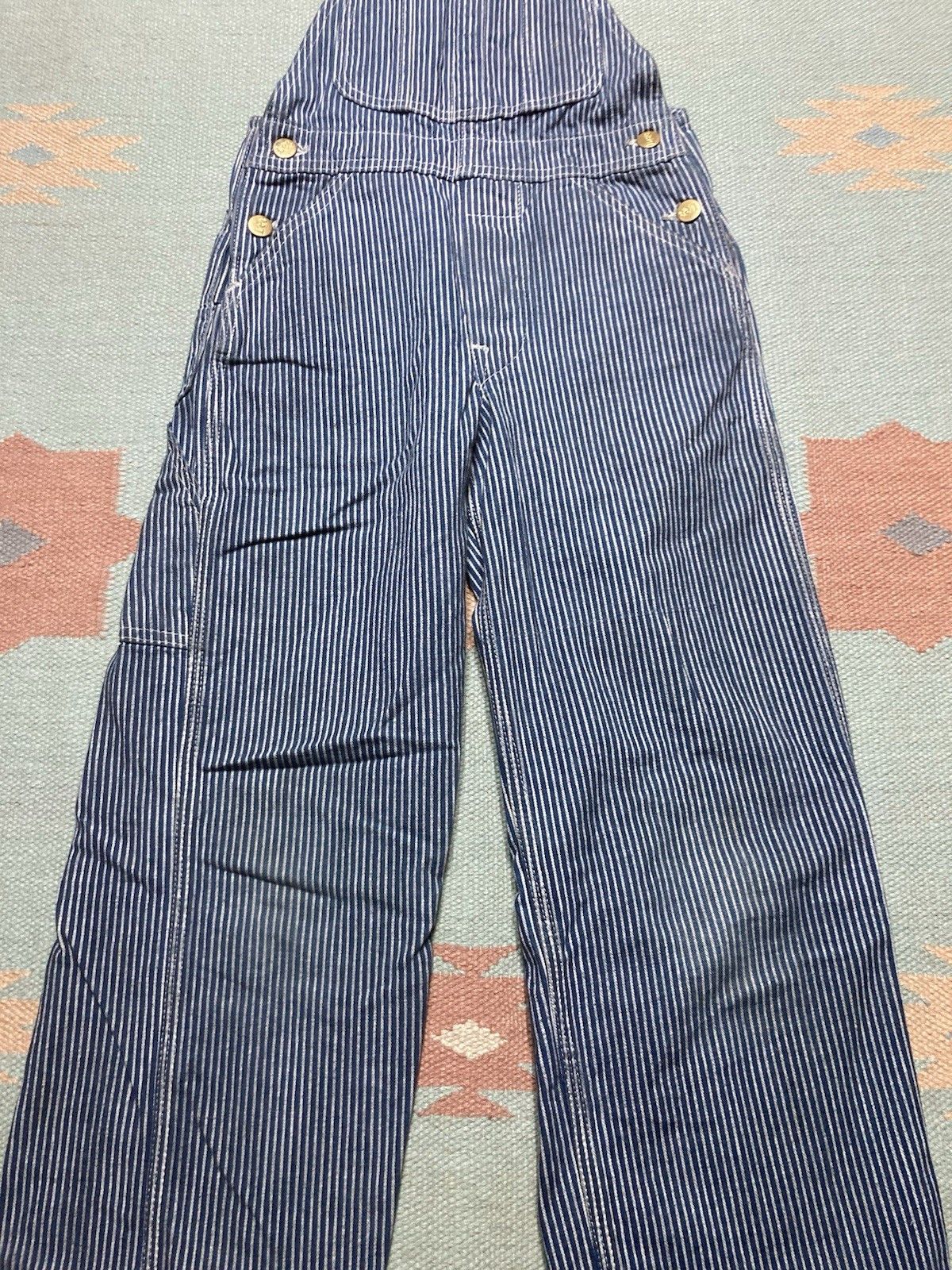 Vintage 70s lee overalls hickory engineer stripe pinstripe 25x30 Size 25" / US 0 / IT 36 - 3 Thumbnail