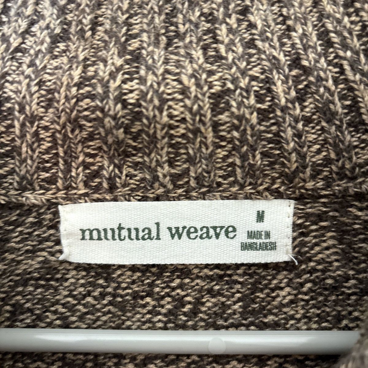 Other Mutual Weave Brown Marl Knit Henley Sweater Size US M / EU 48-50 / 2 - 2 Thumbnail