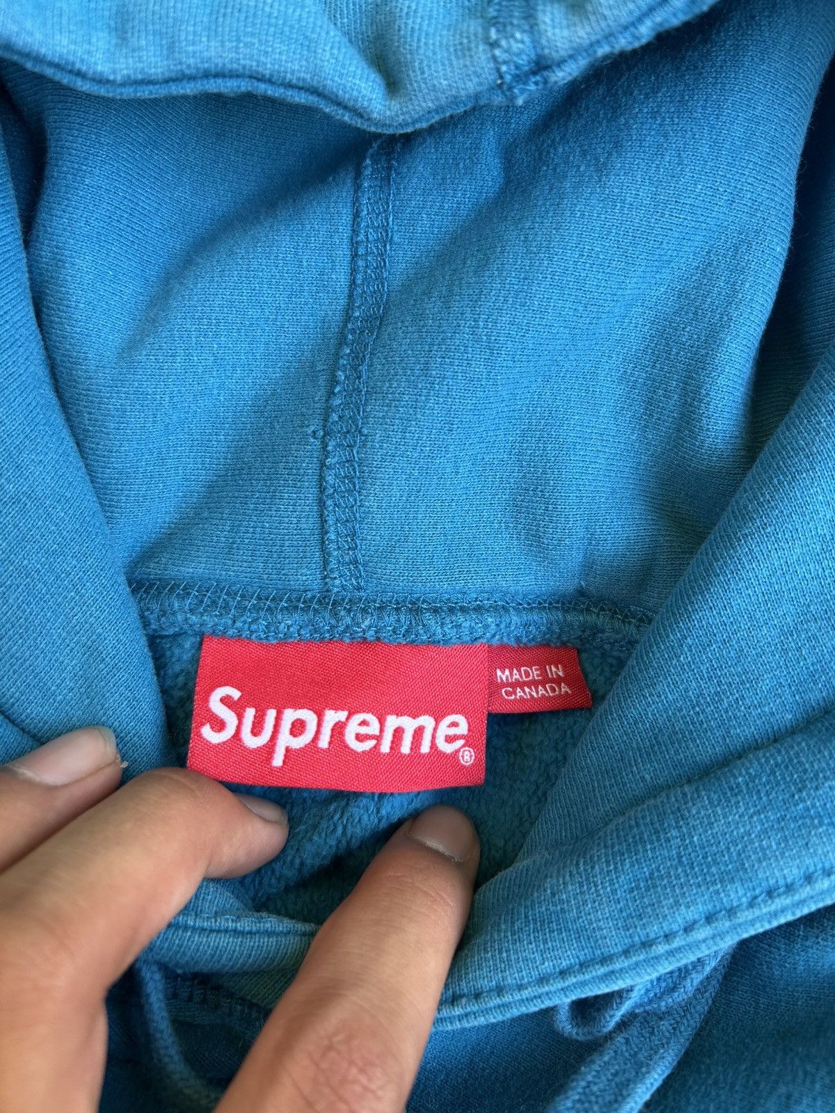 Supreme Supreme SS18 Sleeve Embroidery Dark Aqua Hoodie Size US M / EU 48-50 / 2 - 4 Thumbnail