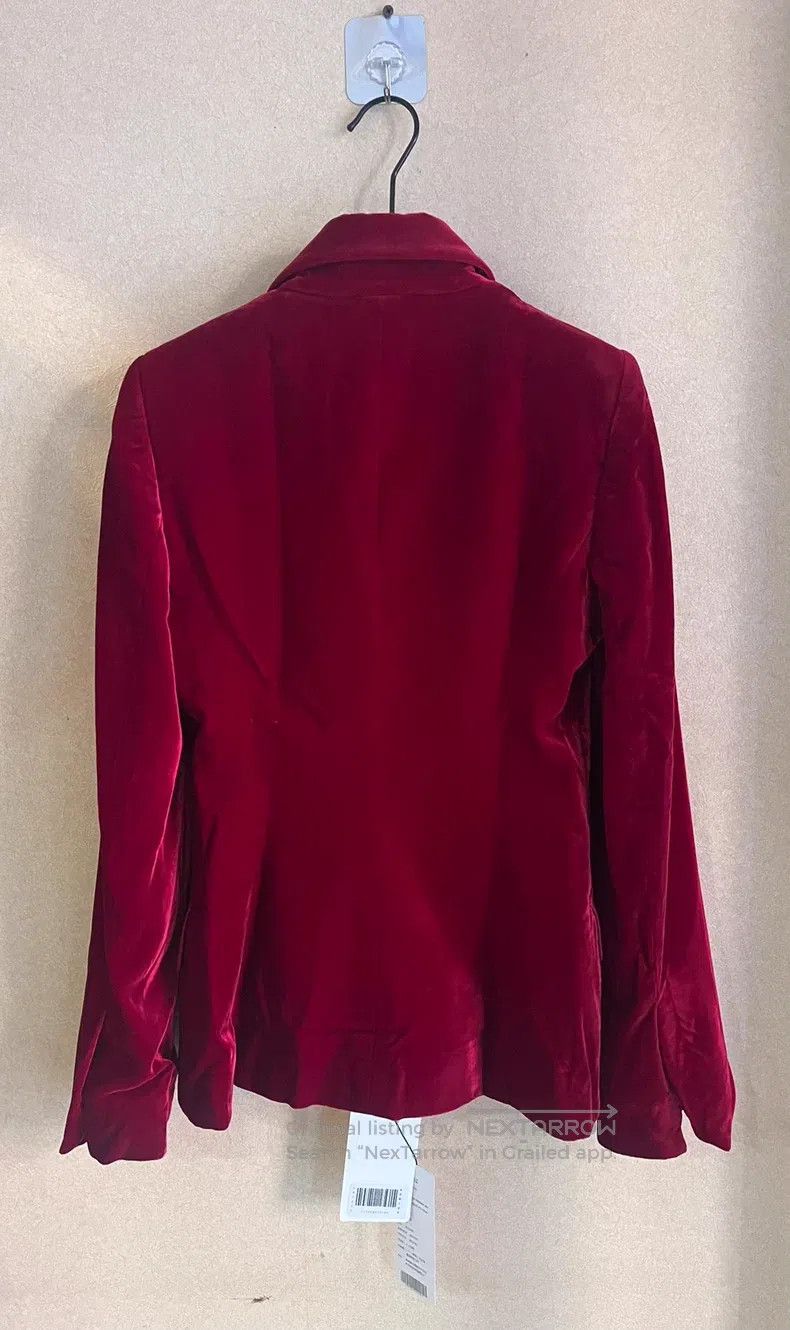 Valentino Valentino Red faux velvet suit Size S / US 4 / IT 40 - 3 Thumbnail