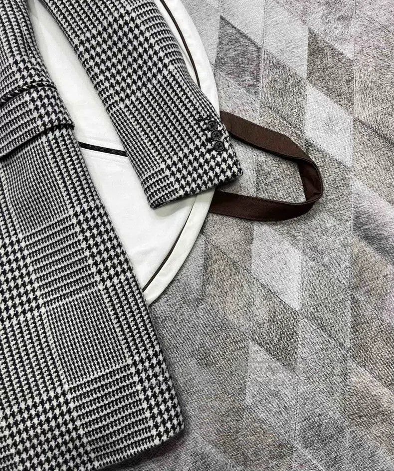 Hermes Hermes Houndstooth Coat, 100% Premium Wool Size US M / EU 48-50 / 2 - 2 Thumbnail