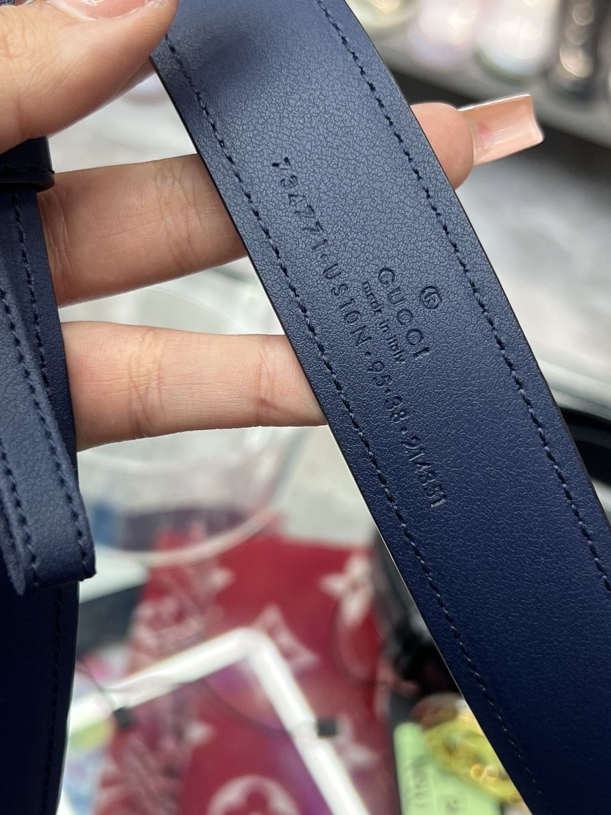 Gucci Gucci Blue Belt Size 38 - 5 Thumbnail