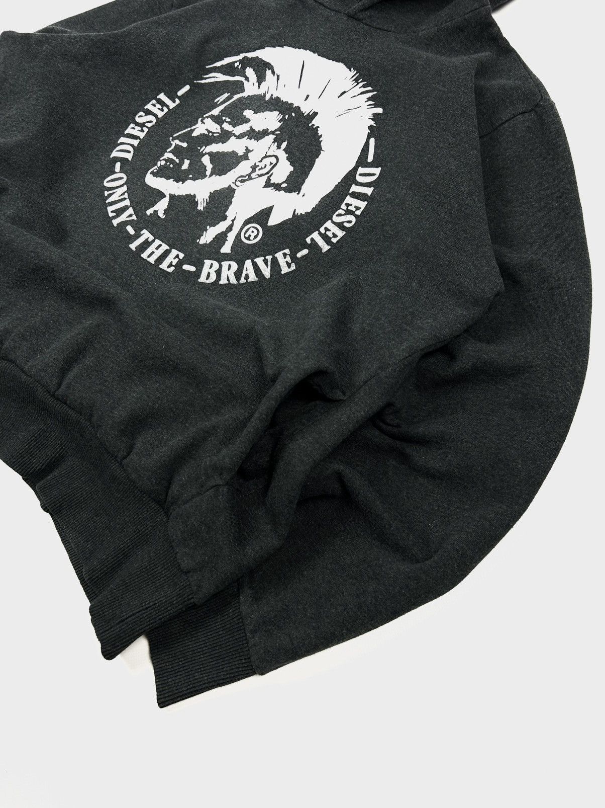 Diesel Vintage Diesel Hoodie Big Punk Head Print Grey Rock Xl Y2K Size US XL / EU 56 / 4 - 7 Thumbnail