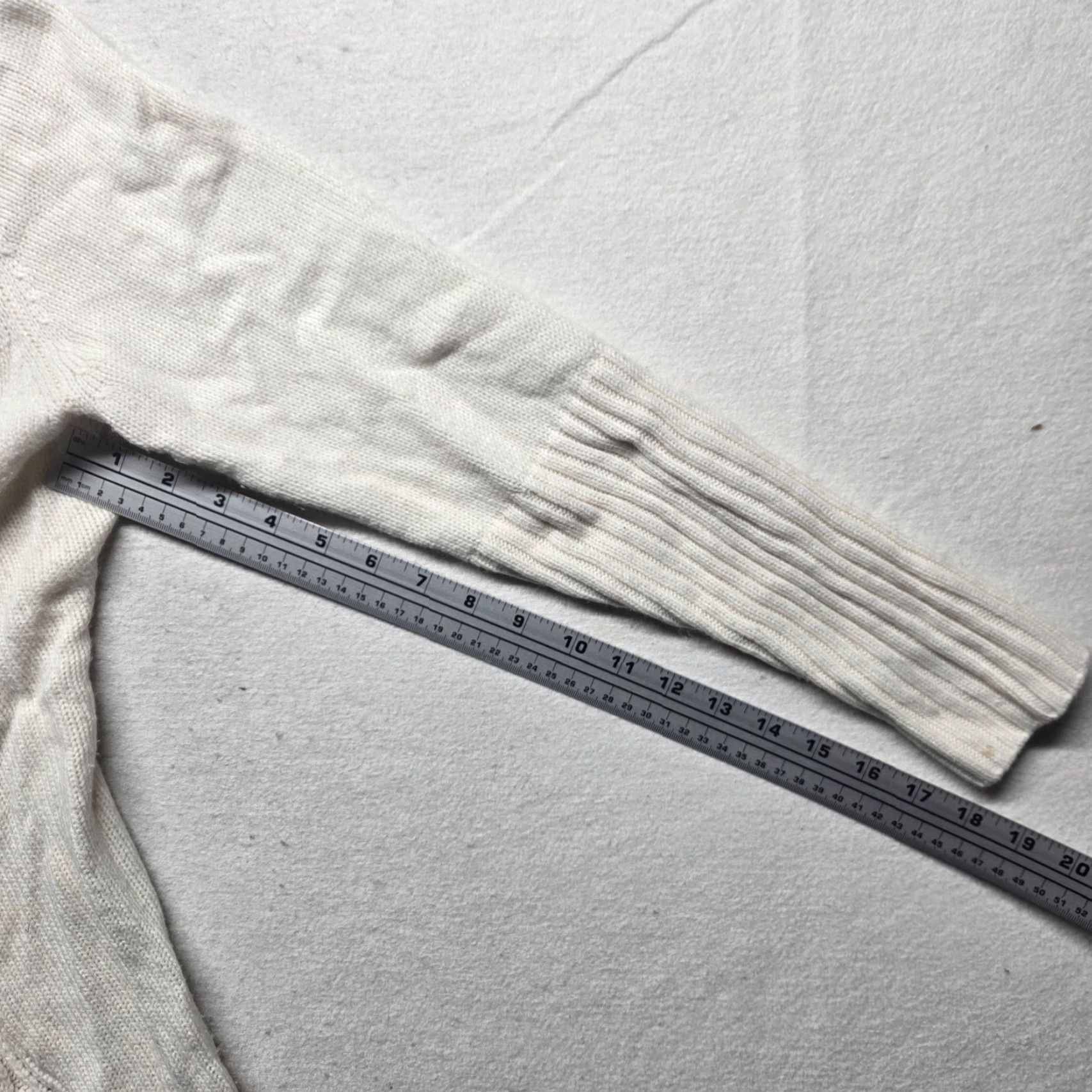 Vintage Motto Jacket Cardigan Knit Sweater Ivory Cream Unique Adult Women's Size L Large Moto Style Jacket Spring Fall Womens CW Size L / US 10 / IT 46 - 6 Thumbnail
