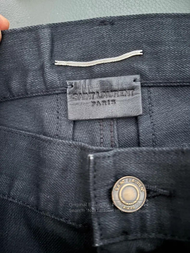 Saint Laurent Paris Saint Laurent Paris Black Slim Fit Denim Jeans Size US 31 - 3 Thumbnail