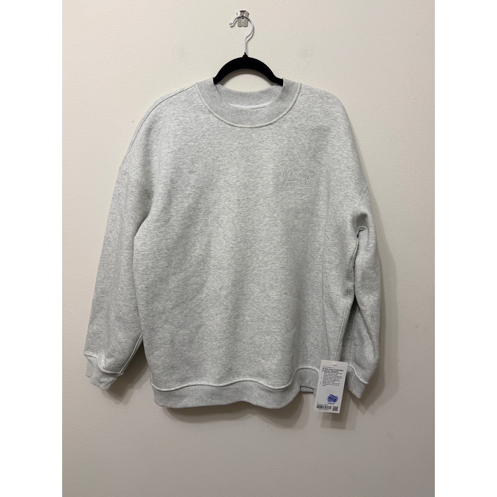 NWT Women's Lululemon Pullover Tennis Heathered Core Sz L