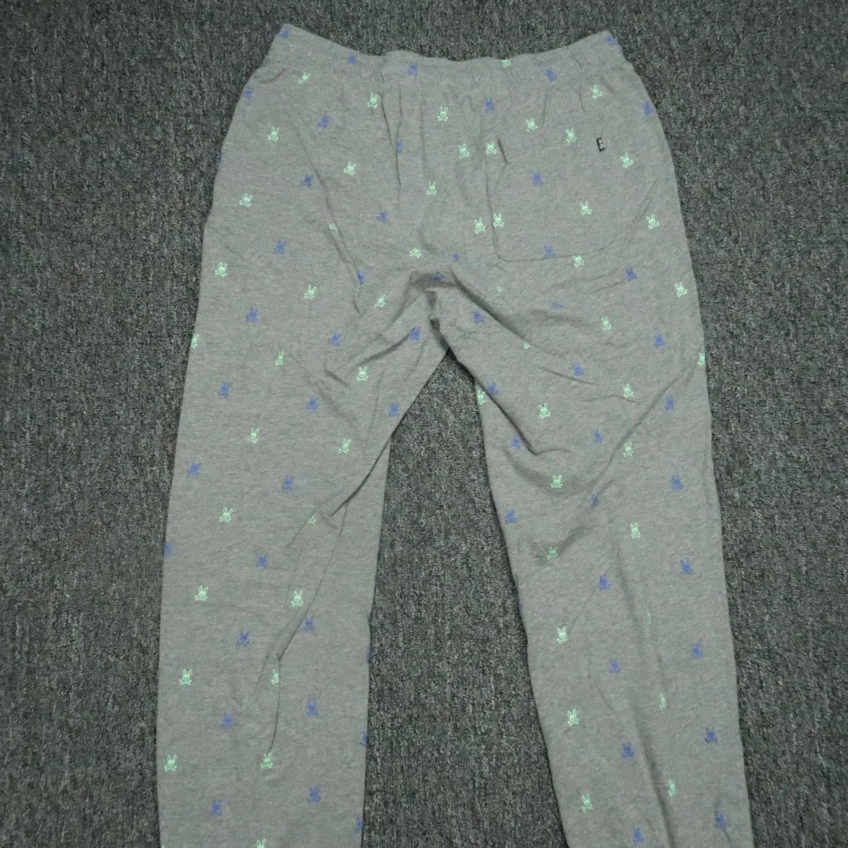 Psycho Bunny Psycho Bunny Pants Mens Medium Gray Print All Over Sleepwear Pockets Lightweight Size US 31 - 4 Thumbnail