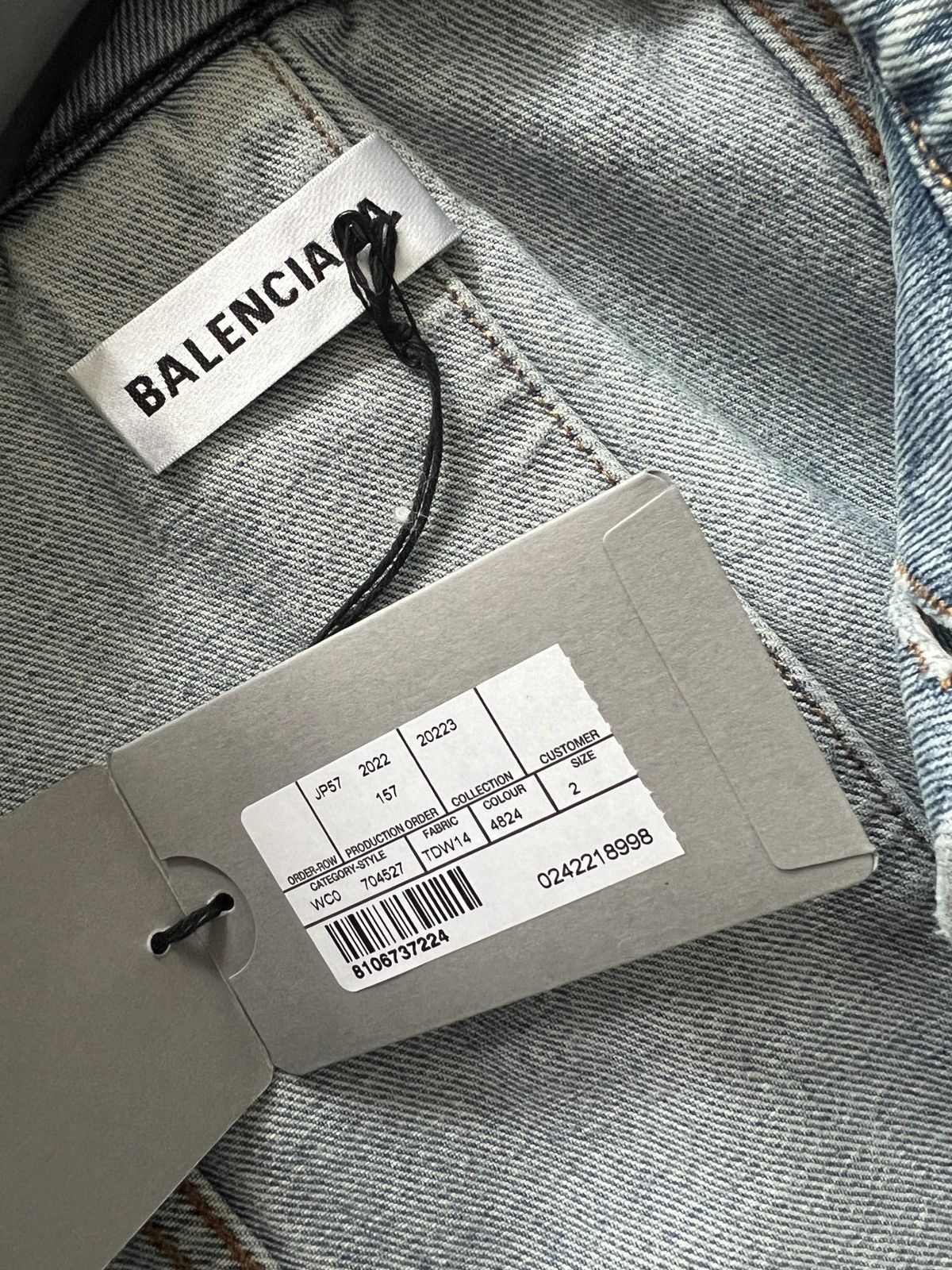 Balenciaga Lost Tape Reconstructed Raw Hem Denim Jacket - 2 Size US L / EU 52-54 / 3 - 8 Thumbnail