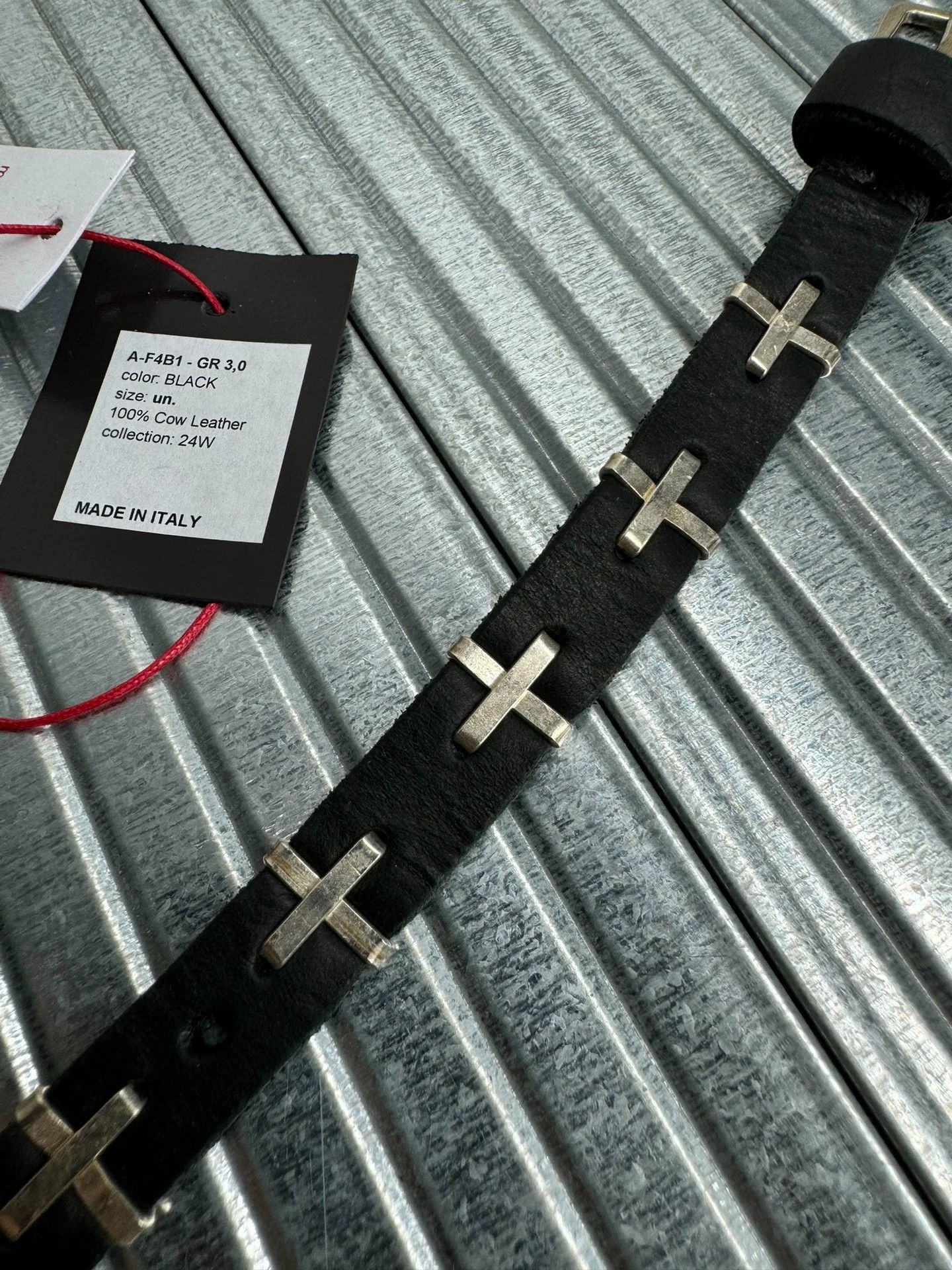 Ma+ maurizio m.a+ cross leather bracelet A-F4B1 new Size ONE SIZE - 2 Thumbnail