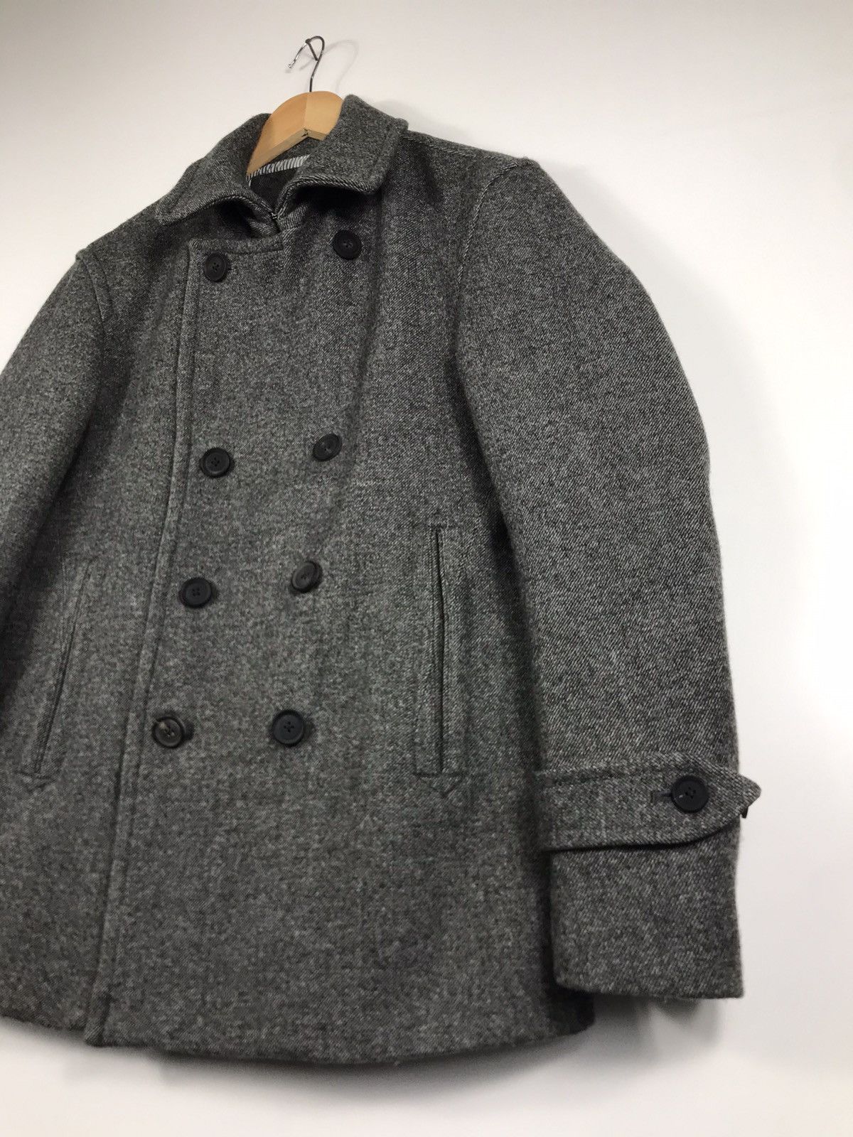 Edifice Japan 🔥417 Edifice Wool Doule Breast Peacoat Jacket Size US L / EU 52-54 / 3 - 3 Thumbnail