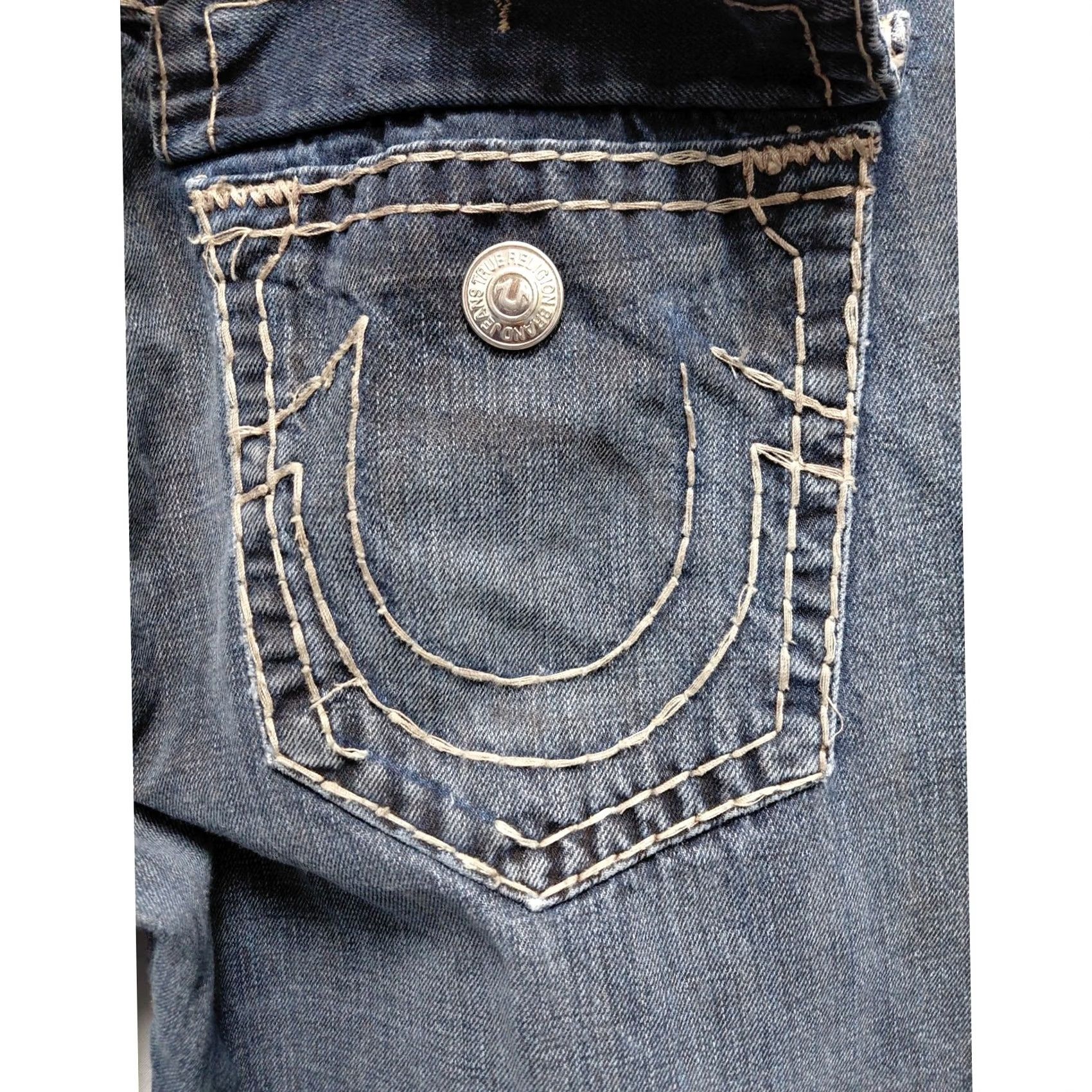 True Religion True Religion Jeans Blue Solid Denim Straight Men Size 42 Jacket? Size US 42 / EU 58 - 4 Thumbnail