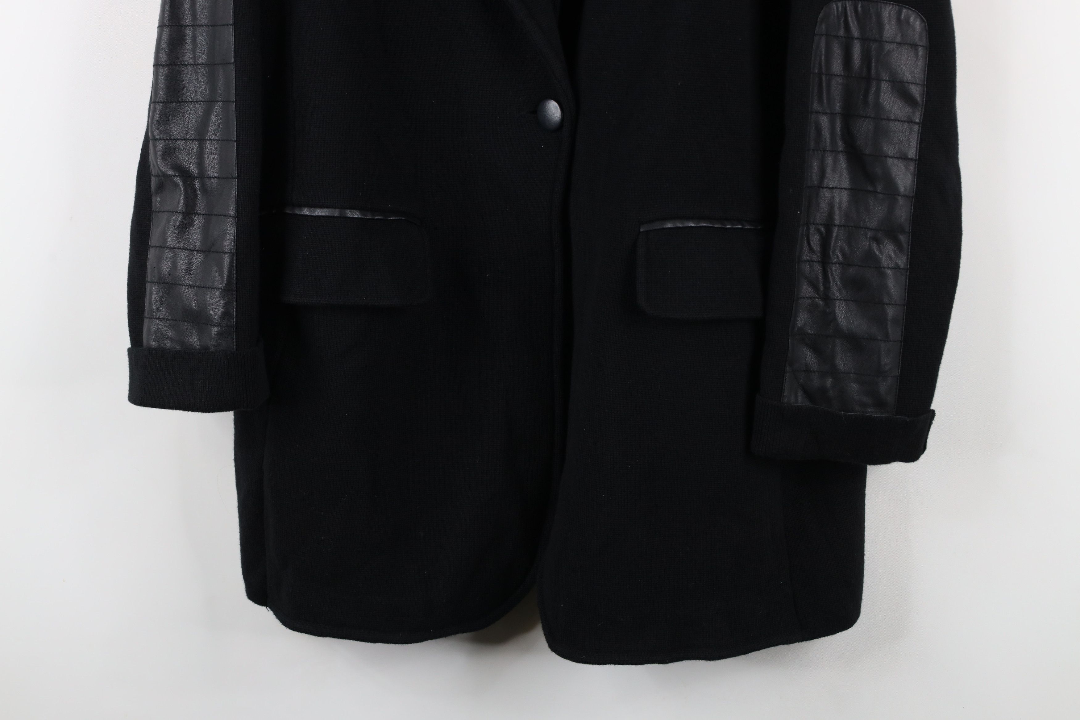 Ralph Lauren × Vintage Vintage 90s Ralph Lauren Patch Knit Sweater Blazer Jacket Size XL / US 12-14 / IT 48-50 - 3 Thumbnail