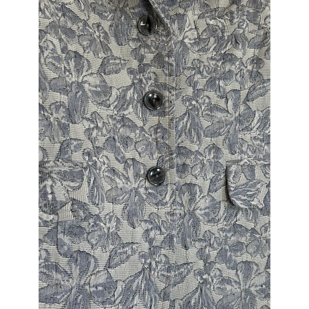 Other Jacket Society Women's Joy Floral Jacquard Jacket in Gray / Size M / US 6-8 / IT 42-44 - 5 Thumbnail