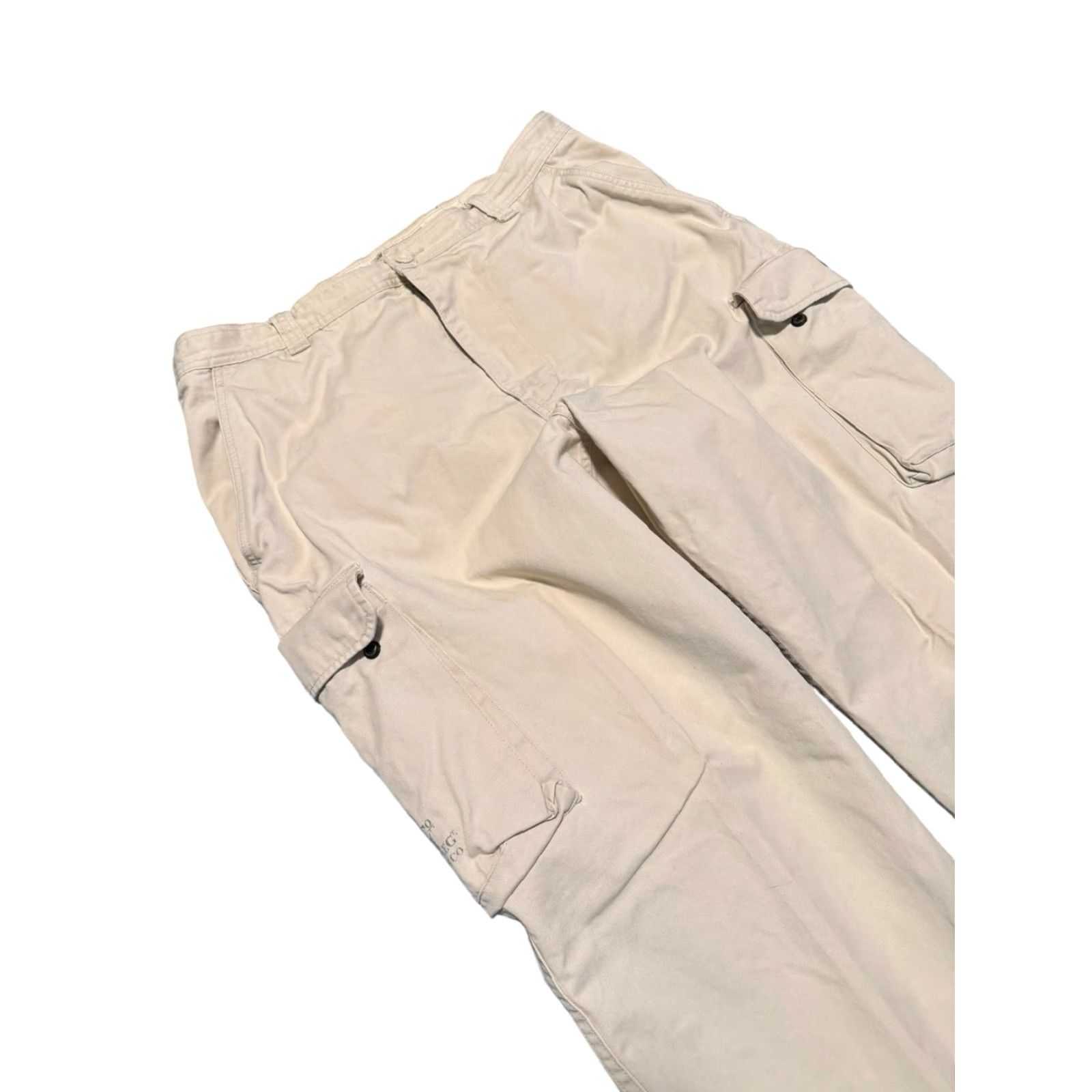Polo Ralph Lauren VINTAGE Polo Jeans Co Ralph Lauren Cargo Pants Mens 38x30 White Military Surplus Cargo Pants / Workwear / 90s / Army / Outdoors Mens White Cotton Size US M / EU 48-50 / 2 - 2 Thumbnail