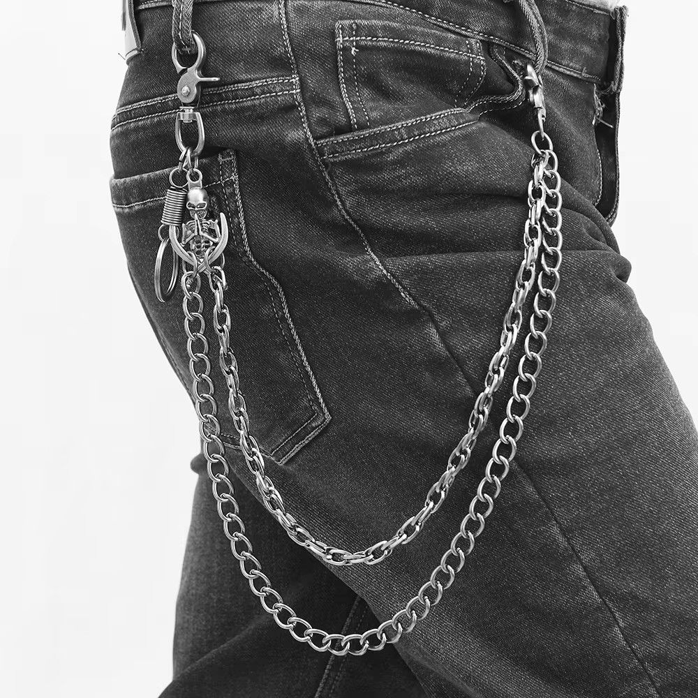 Jewelry Skull Multi-layer Pants Waist Chain Size ONE SIZE - 1 Preview