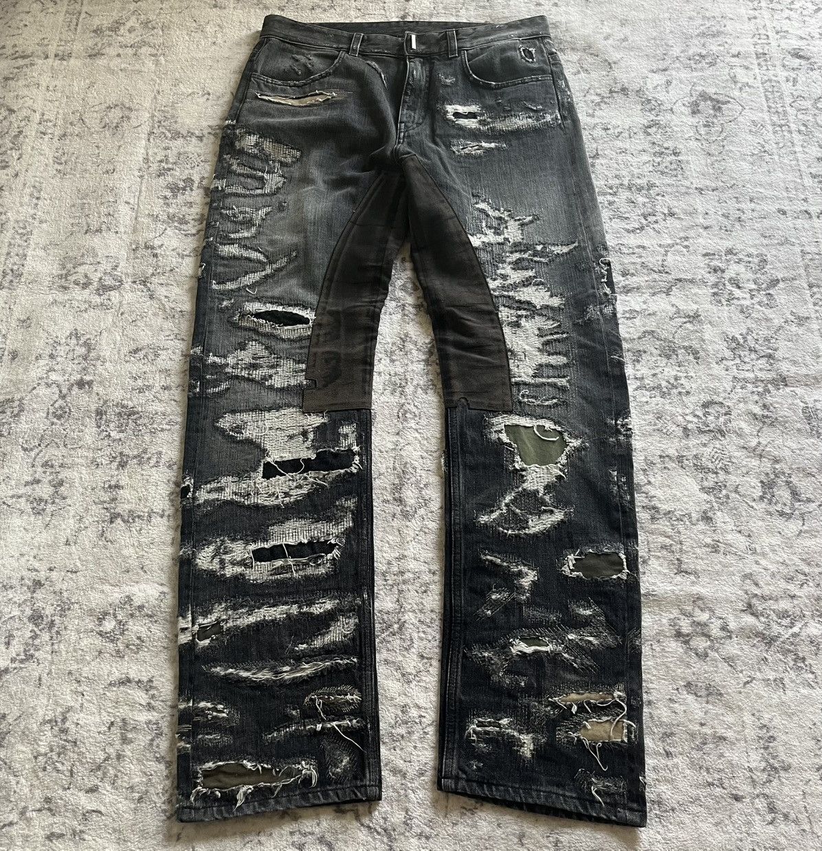 Givenchy Givenchy Boro Stitched Distressed Moleskin Jeans