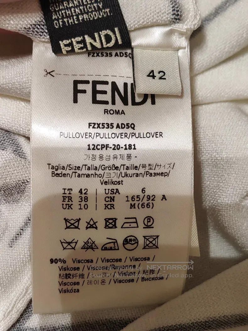 Fendi Fendi California Sky Series Black and White Striped Knit S Size XS / US 0-2 / IT 36-38 - 5 Thumbnail