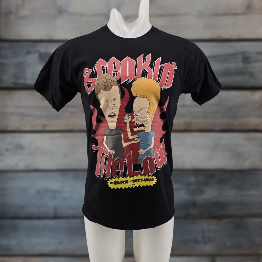 Vintage Beavis and Butthead Breaking The Law 2022 Black T-shirt Size SMALL Size US S / EU 44-46 / 1 - 1 Thumbnail