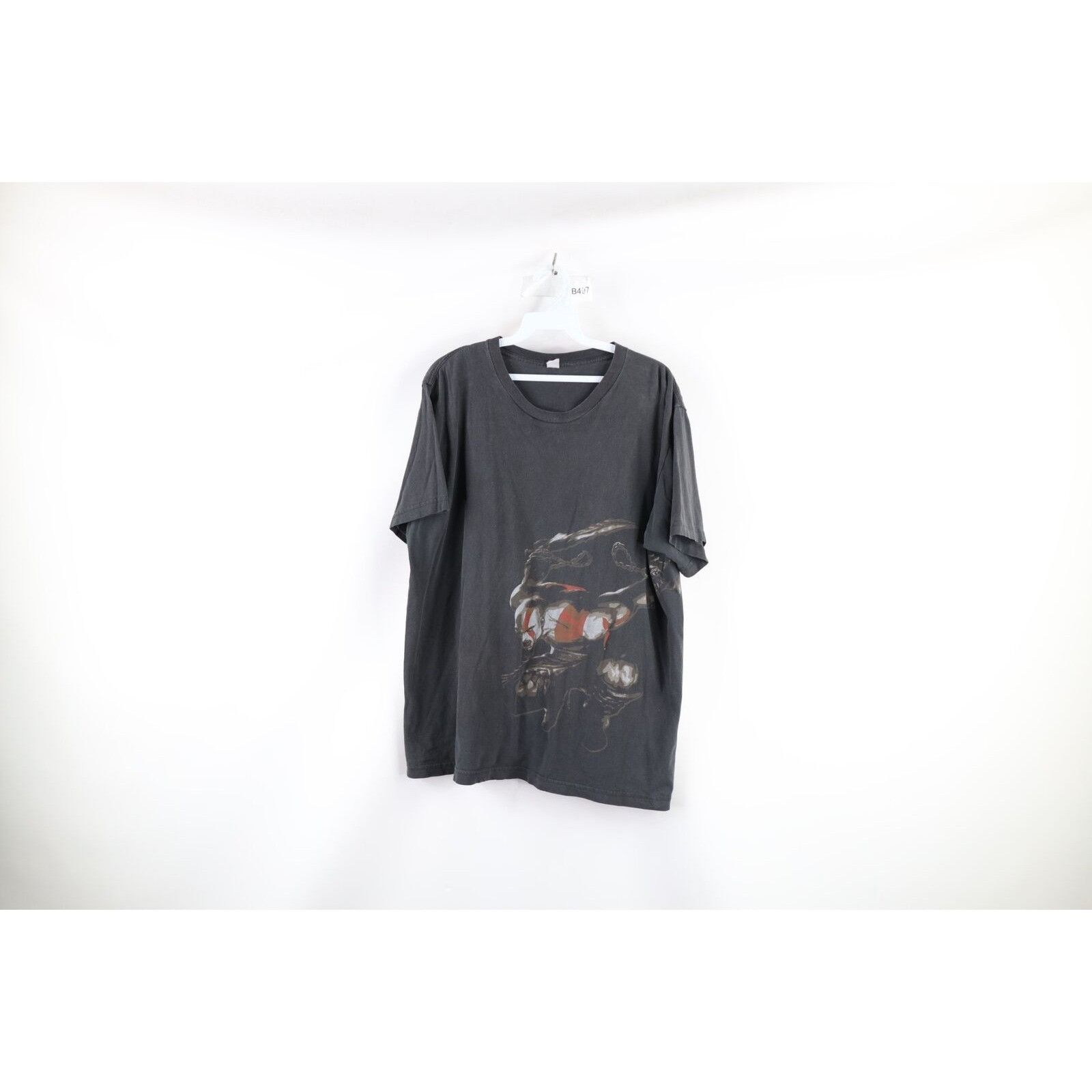 image of 2007 Playstation 2 God Of War Kratos Game T-Shirt in Black, Men's (Size Large)