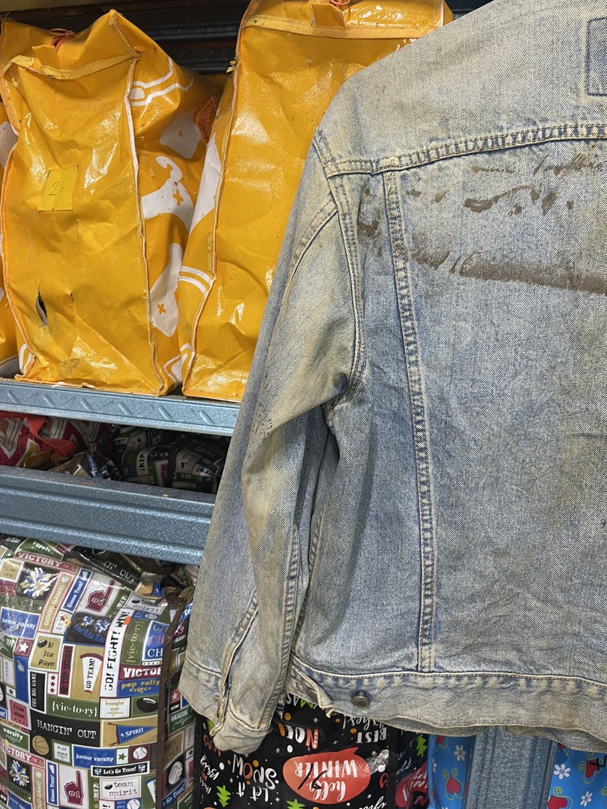 Vintage Vintage GL Heart Denim Jacket Orange Tab Distressed Look Size US S / EU 44-46 / 1 - 10 Thumbnail