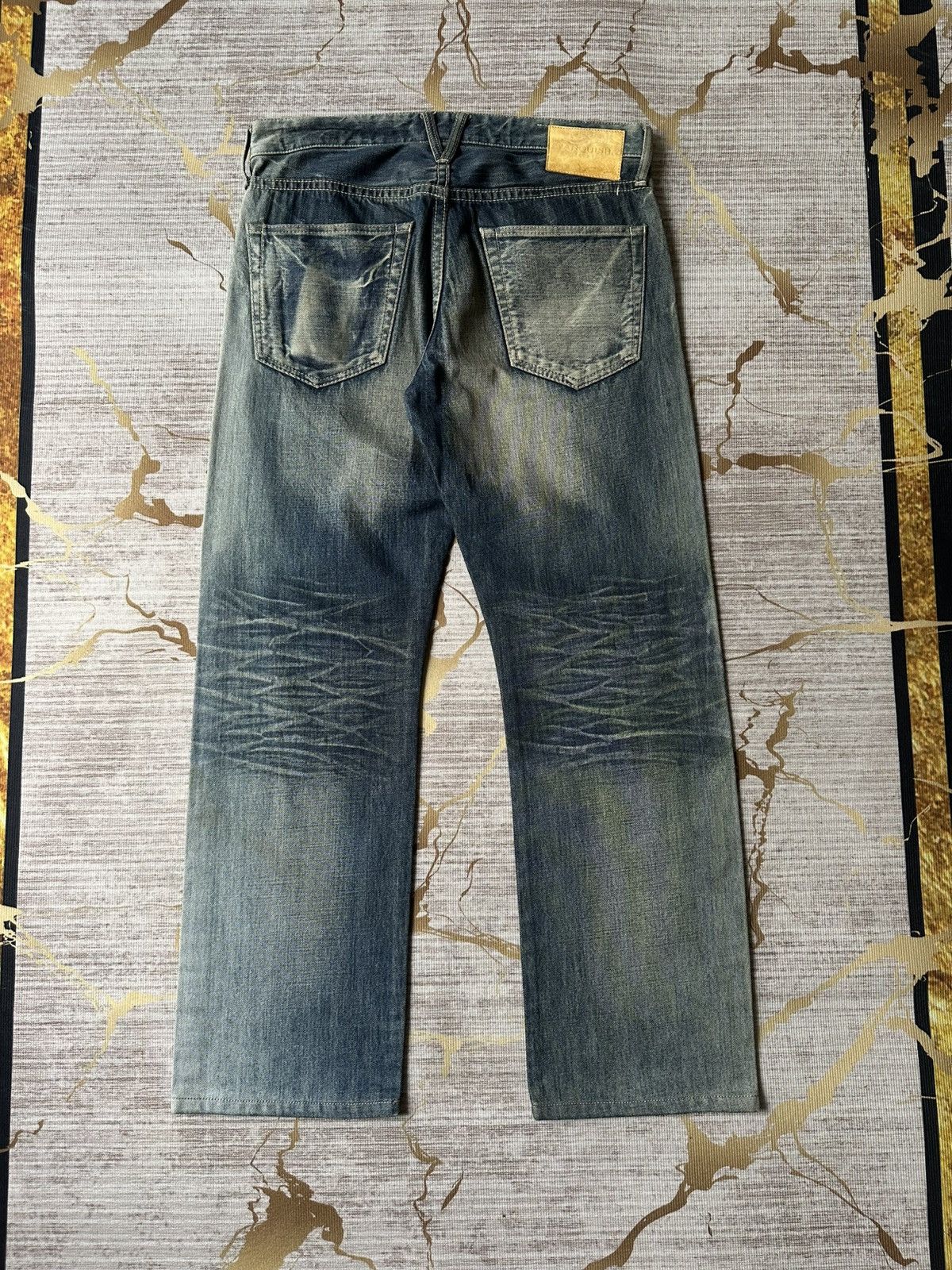 Vanquish Vanquish Tokyo Japan Blue Faded Denim Design Claw Marks Size US 33 - 3 Thumbnail